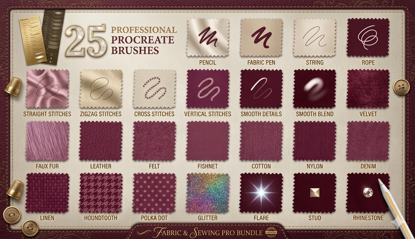 Best Procreate Textile Lettering Brushes Toolkit