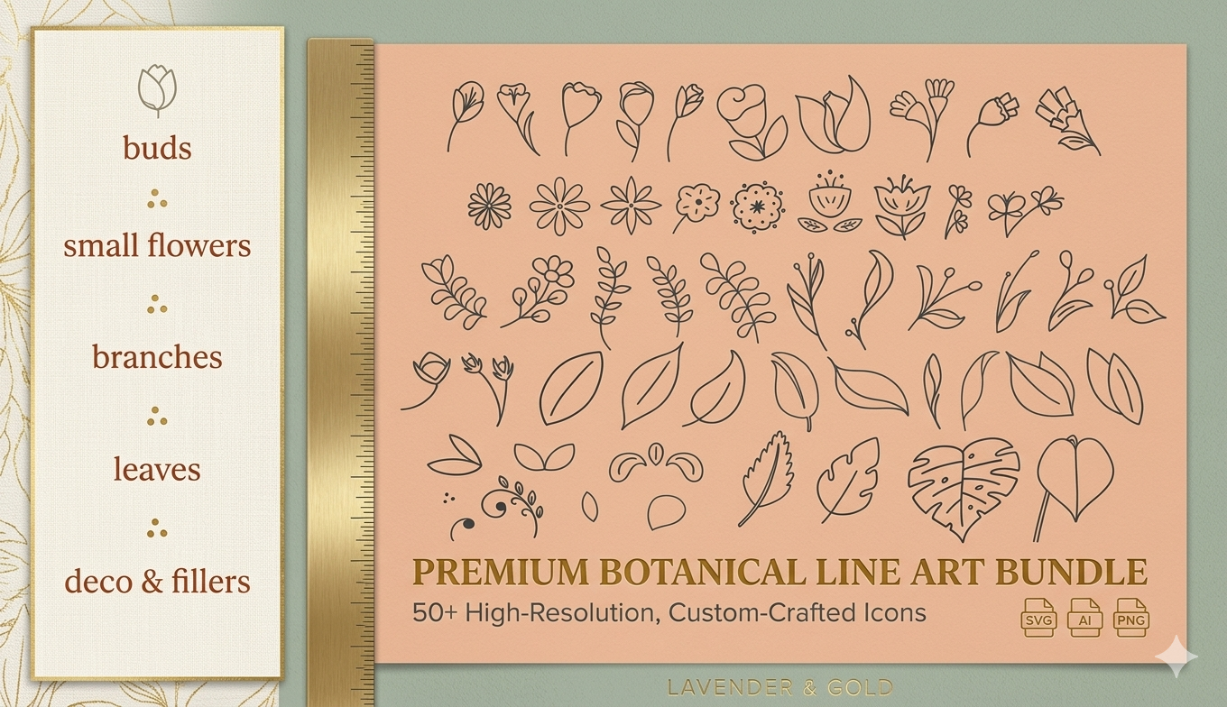 77+ Botanical Procreate Brushes and Floral Kit