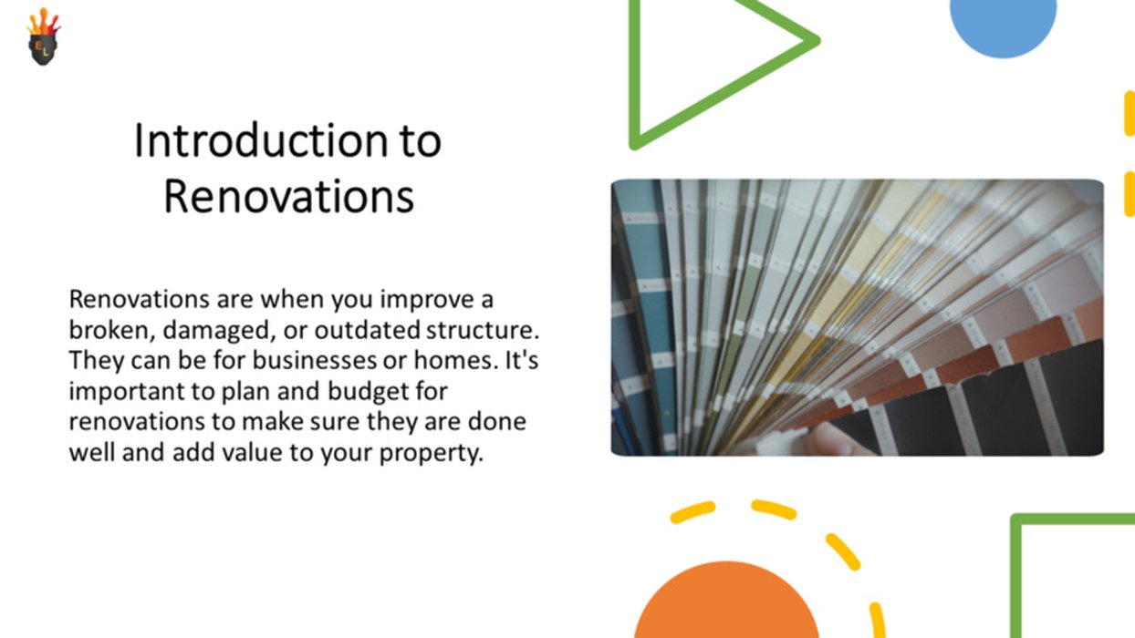 Real Estate 101: Renovations - Enhancing Property | Buy Educational ...