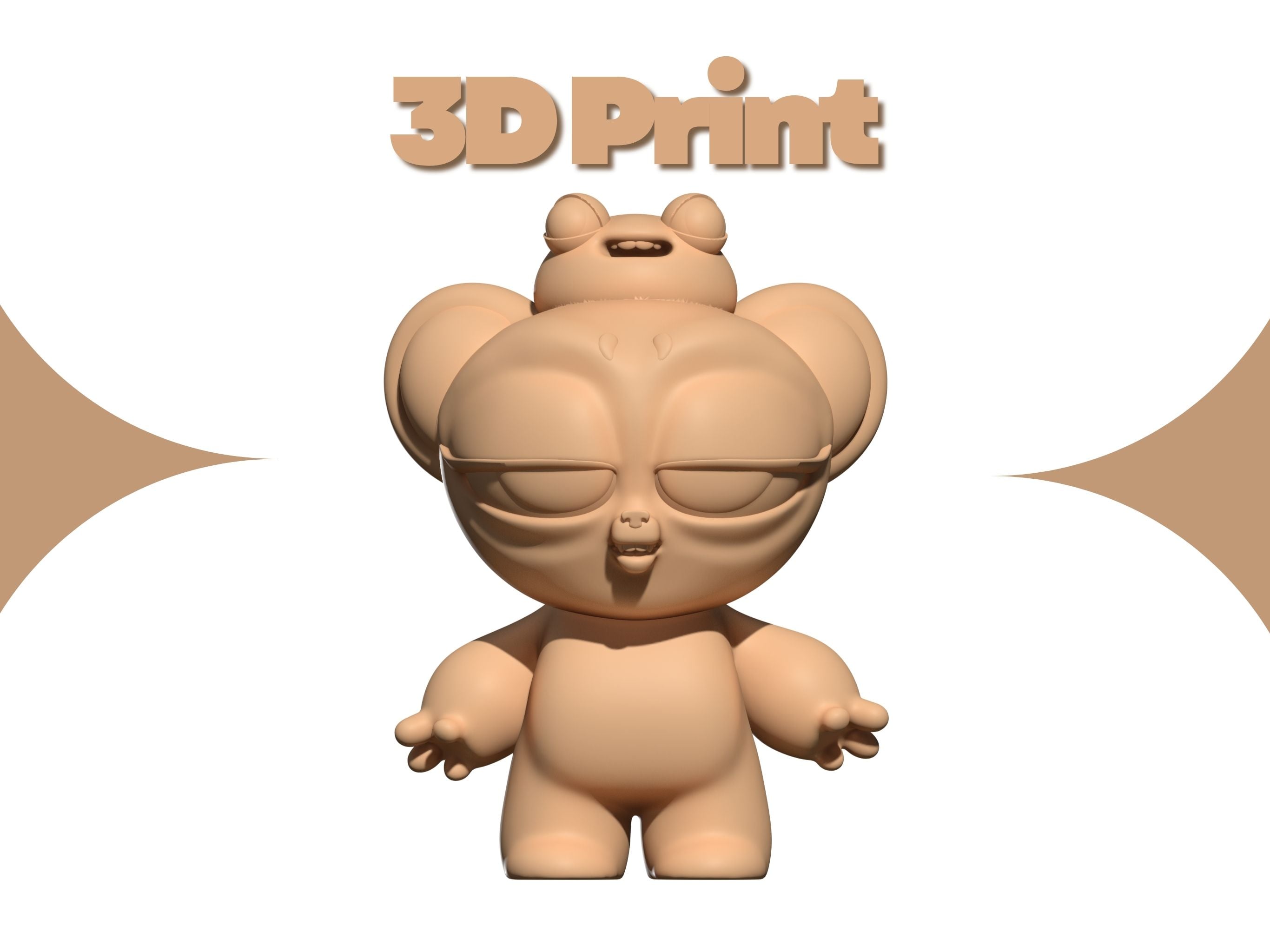 Skully Bear OBJ (3D printing)