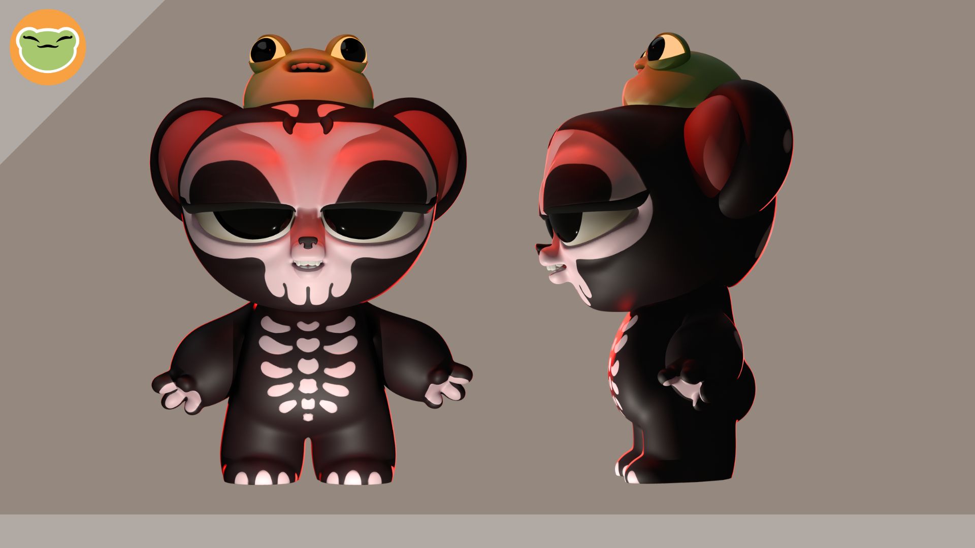 Skully Bear OBJ (3D printing)