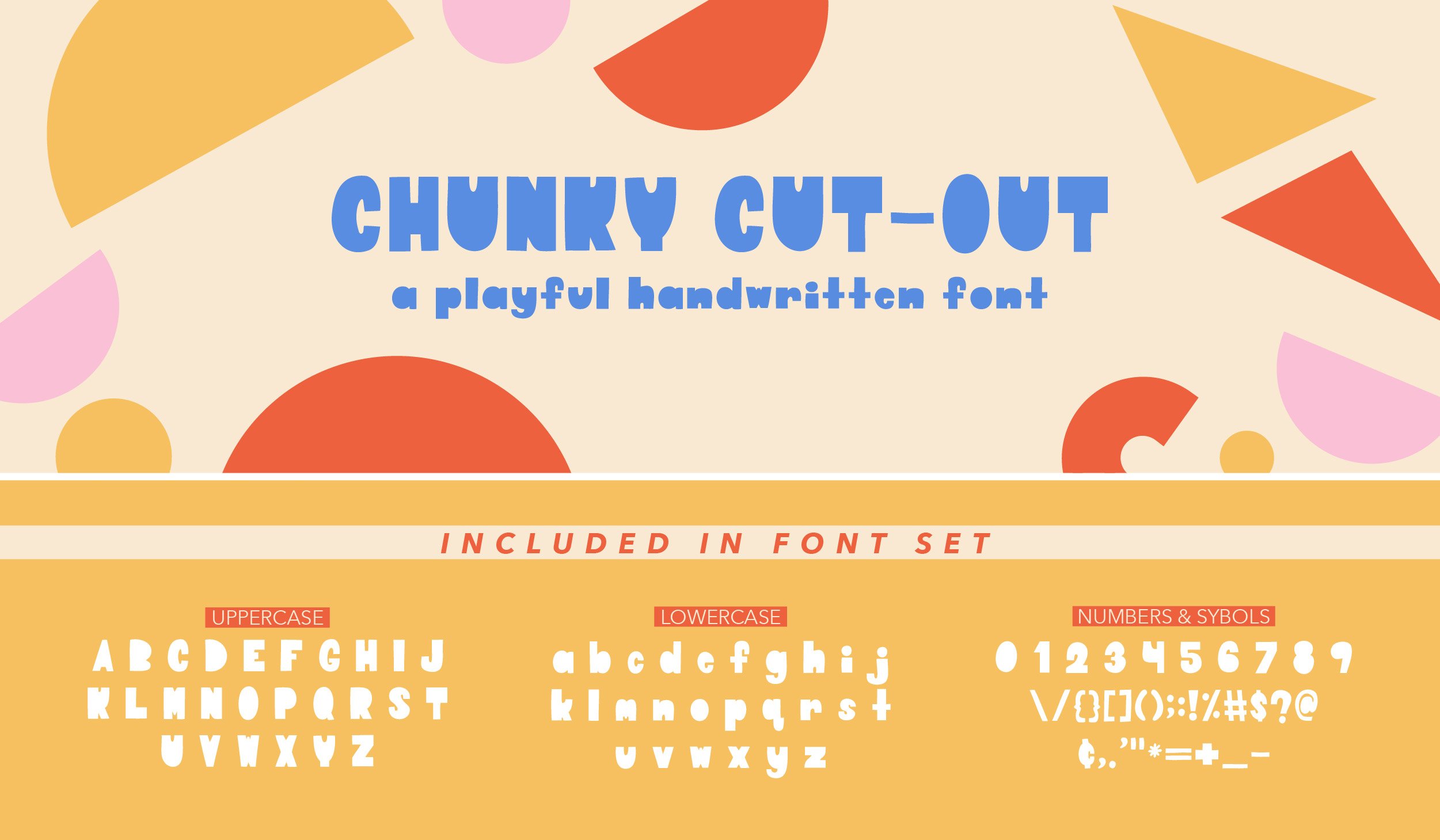 Chunky Cut-Out | A Playful Handwritten Font