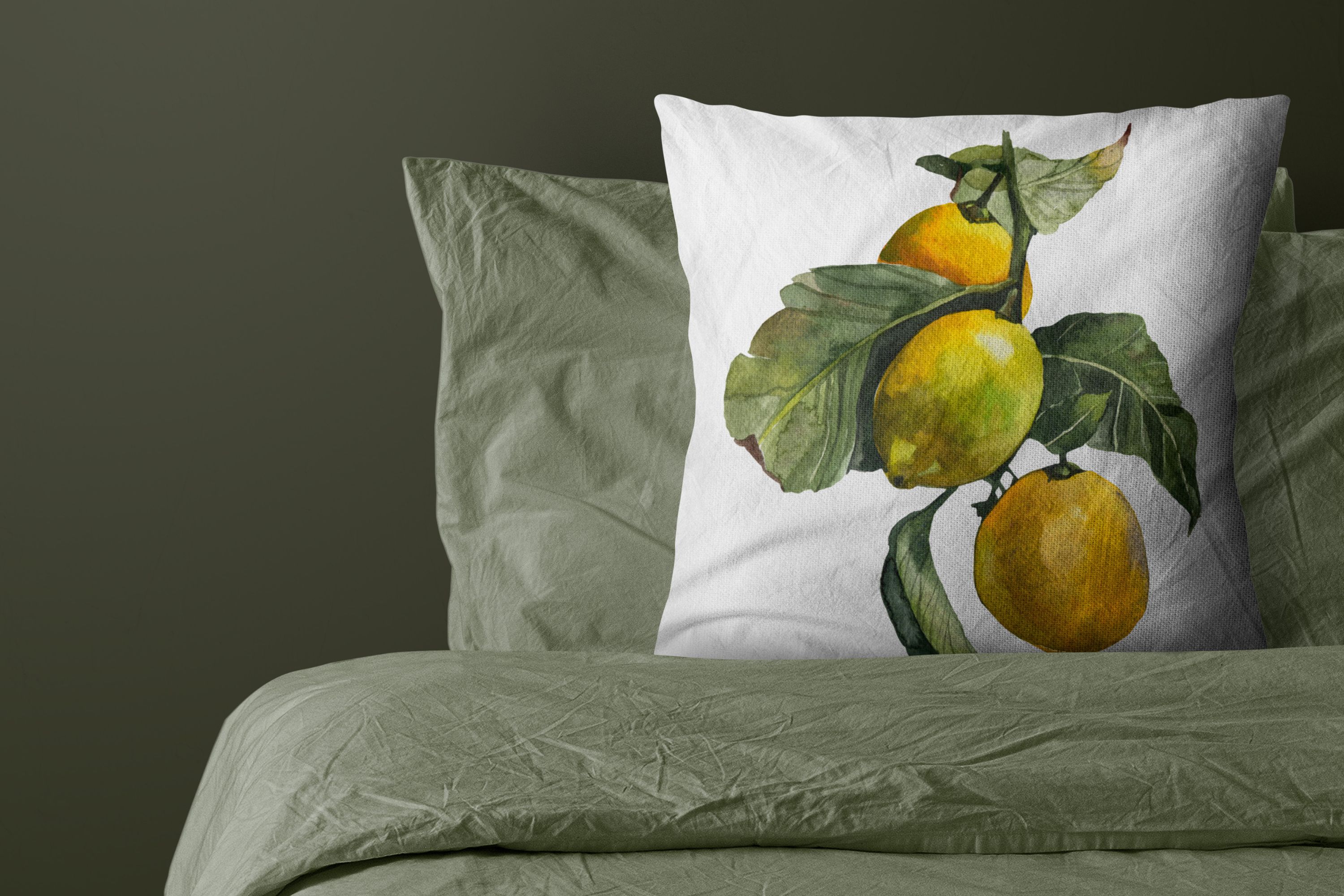 Watercolor Juicy Hand-Painted Lemons Clipart