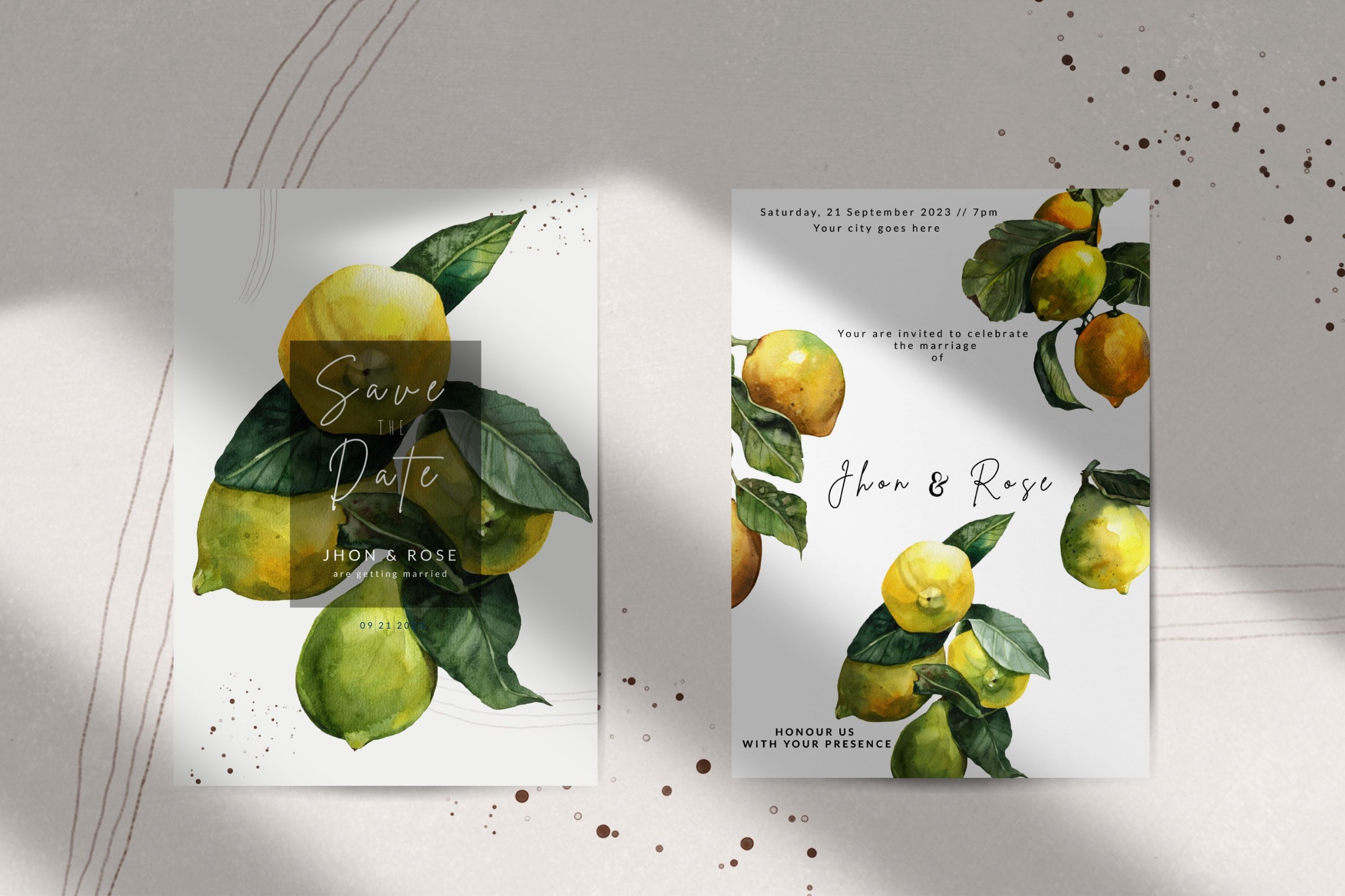 Watercolor Juicy Hand-Painted Lemons Clipart