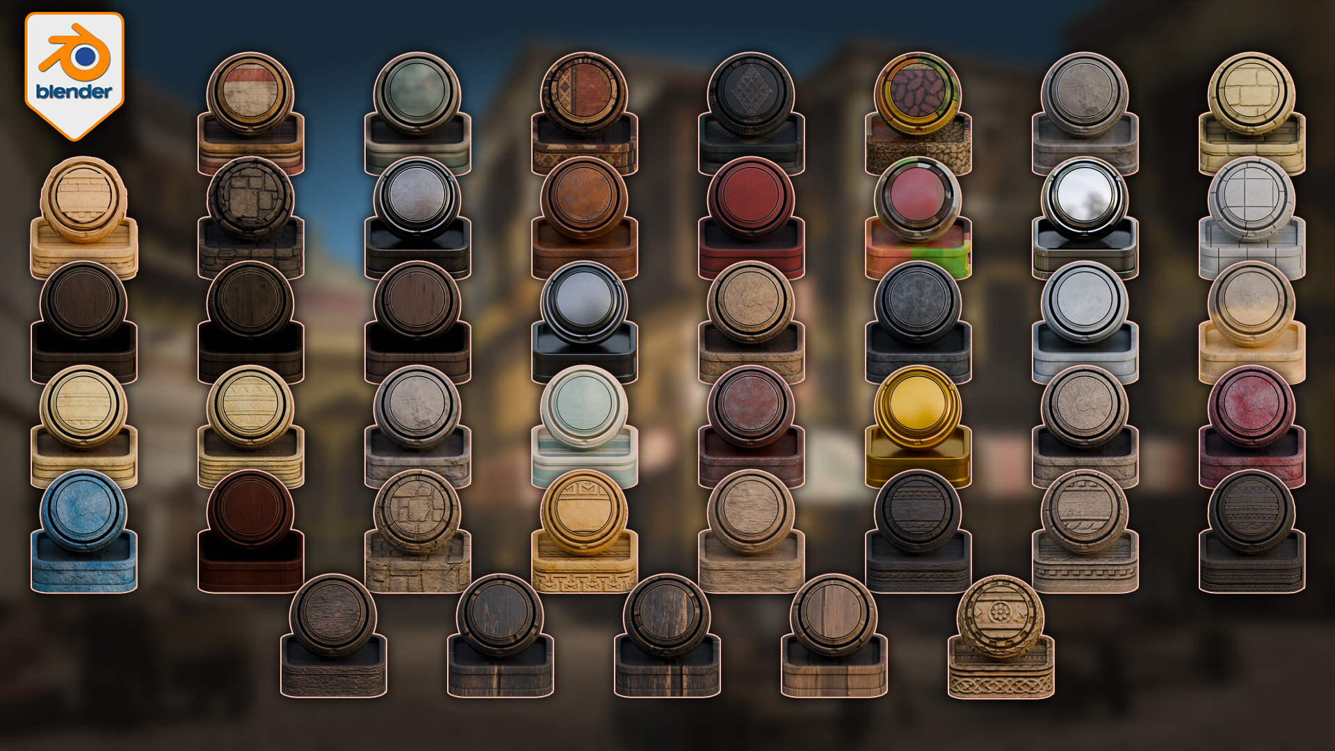 Arabian Market Shader Pack: Cohesive Blender Surfa