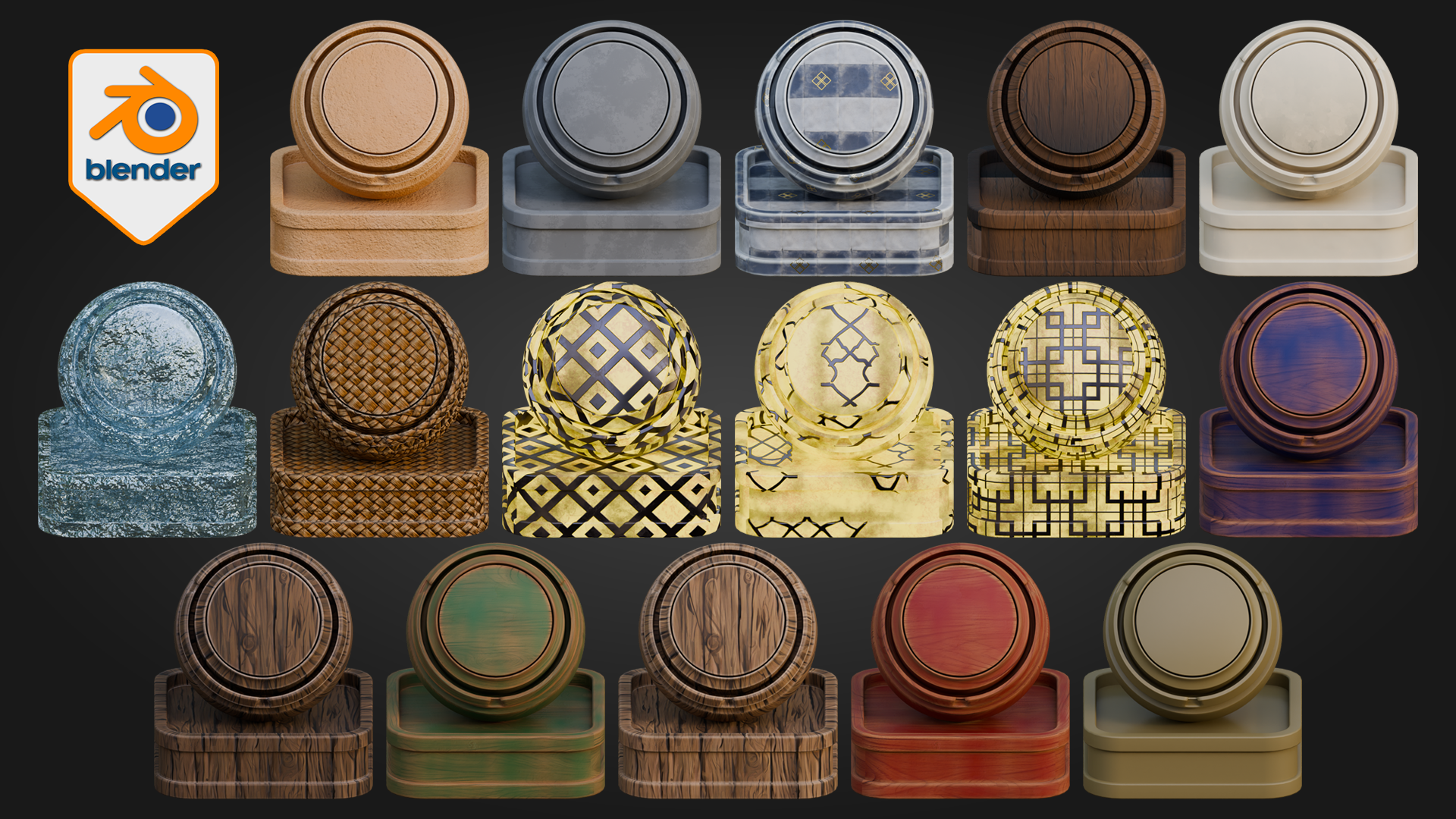Arabian Shader Pack for Blender: 31 Stylized Mater