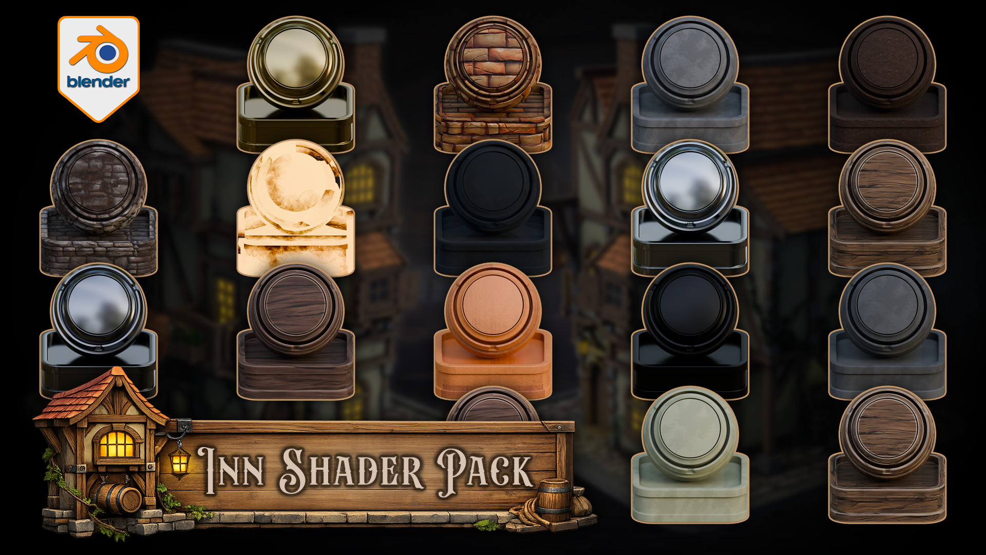 3DT Medieval Inn Shaders for Blender