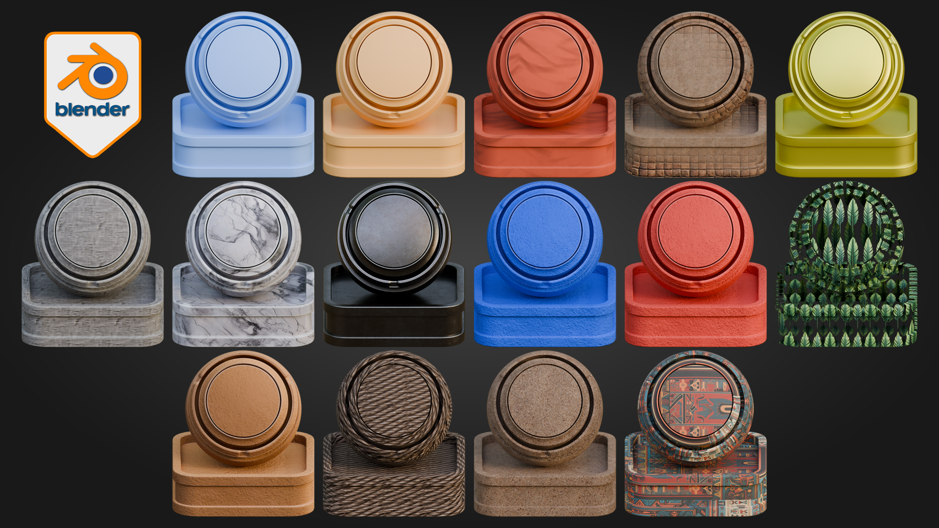 Arabian Shader Pack for Blender: 31 Stylized Mater