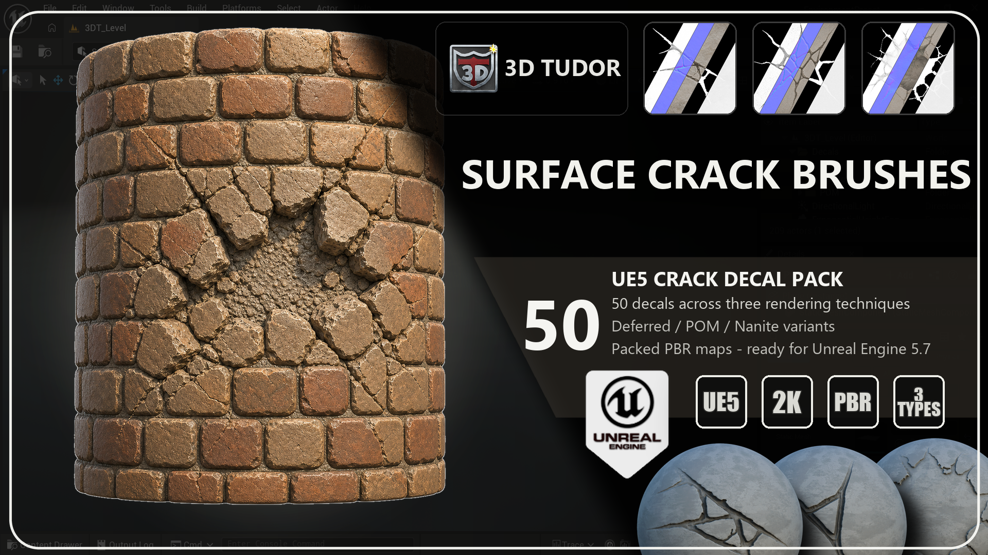 3DT Surface Crack Brush Pack