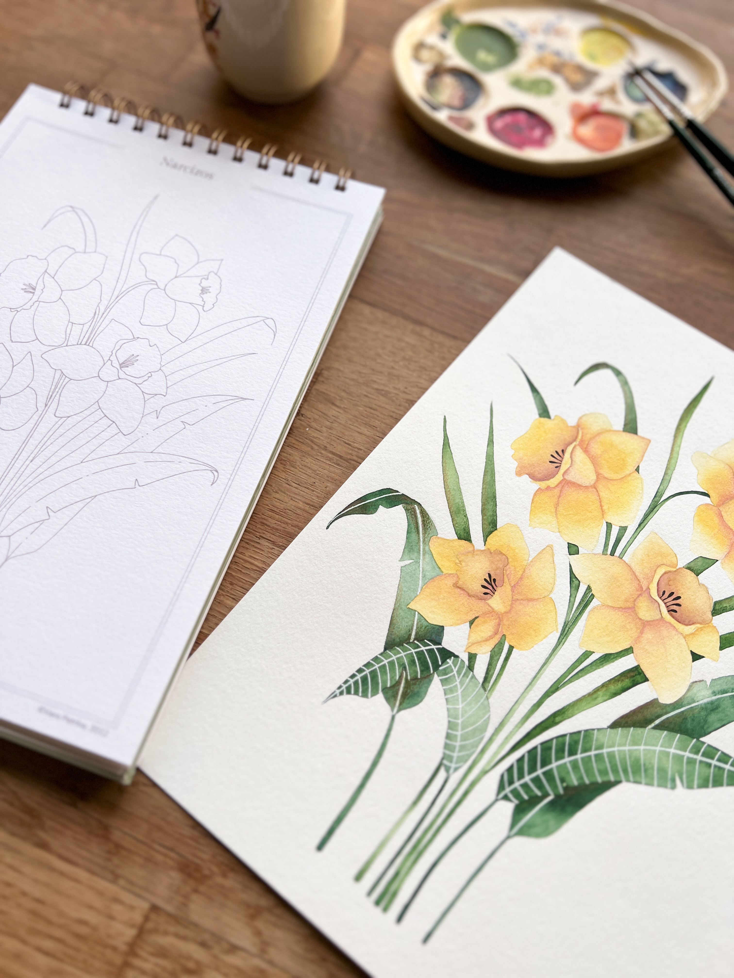 FLOWERS TO SHARE - Illustrations to Paint -DIGITAL