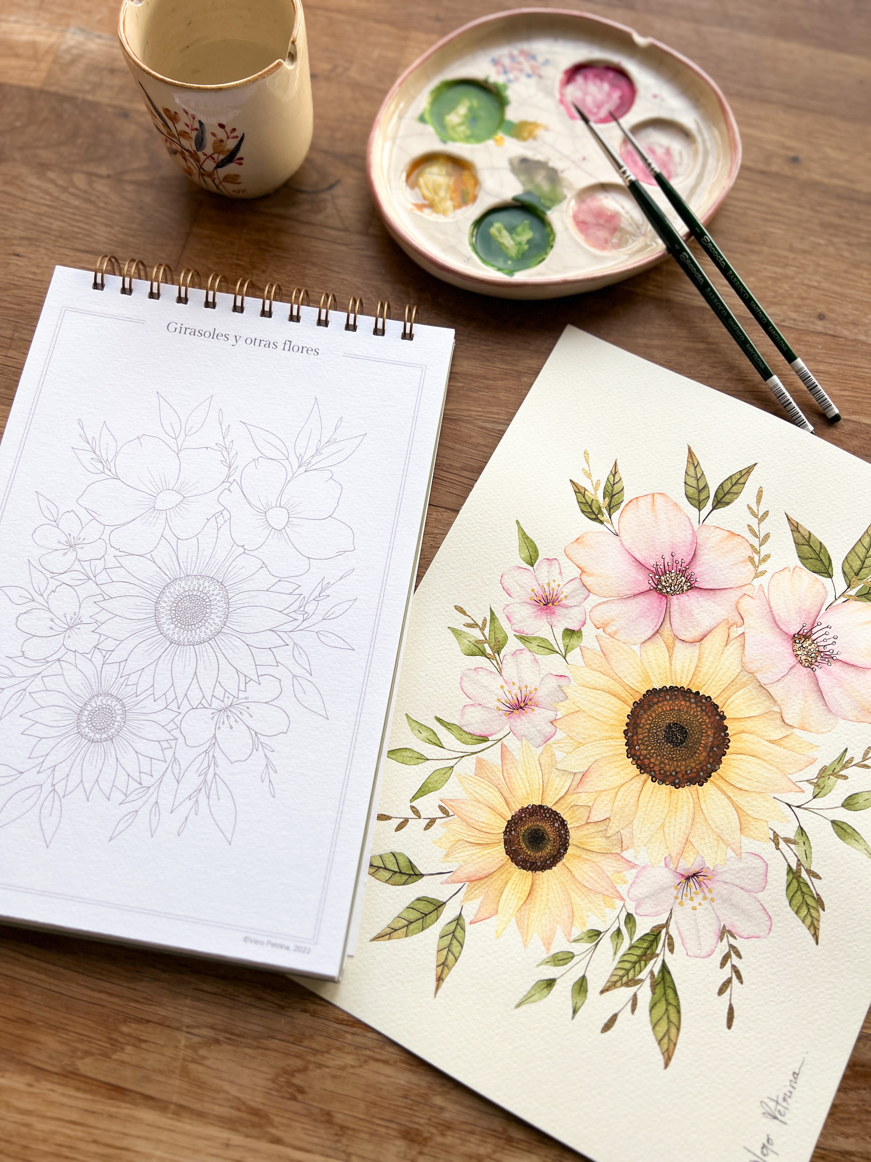 FLOWERS TO SHARE - Illustrations to Paint -DIGITAL