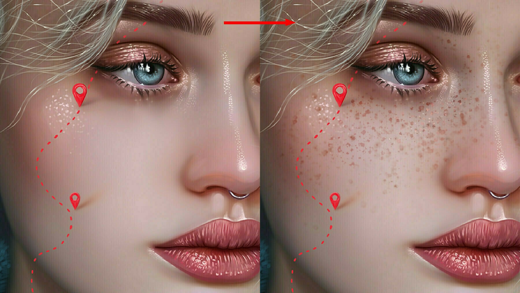 Freckles Brushes for Photoshop and Procreate