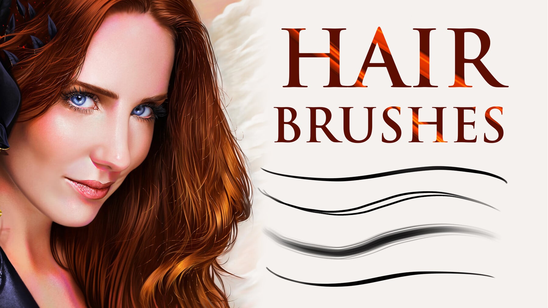 Hair Brush for Photoshop and Procreate