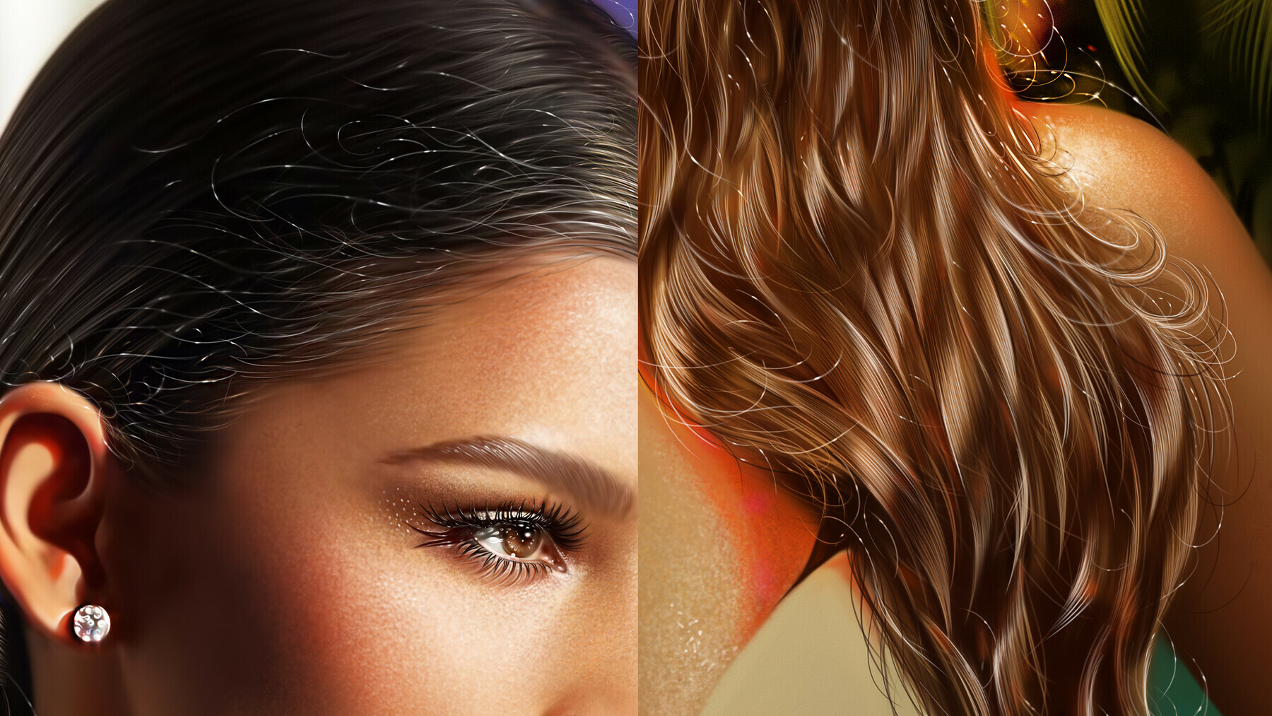 Hair Brush for Photoshop and Procreate