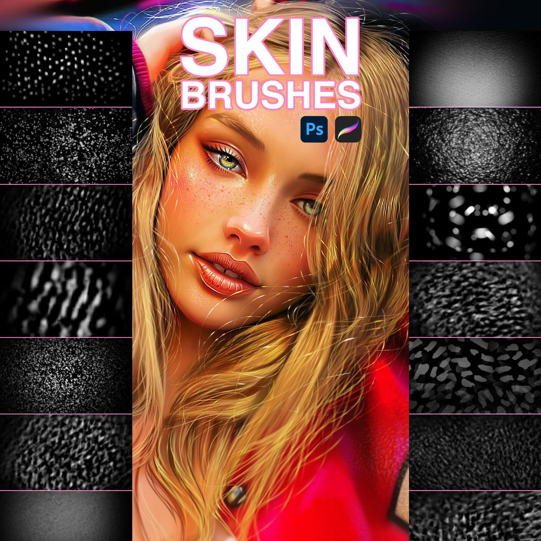 Skin Brushes for Photoshop and Procreate