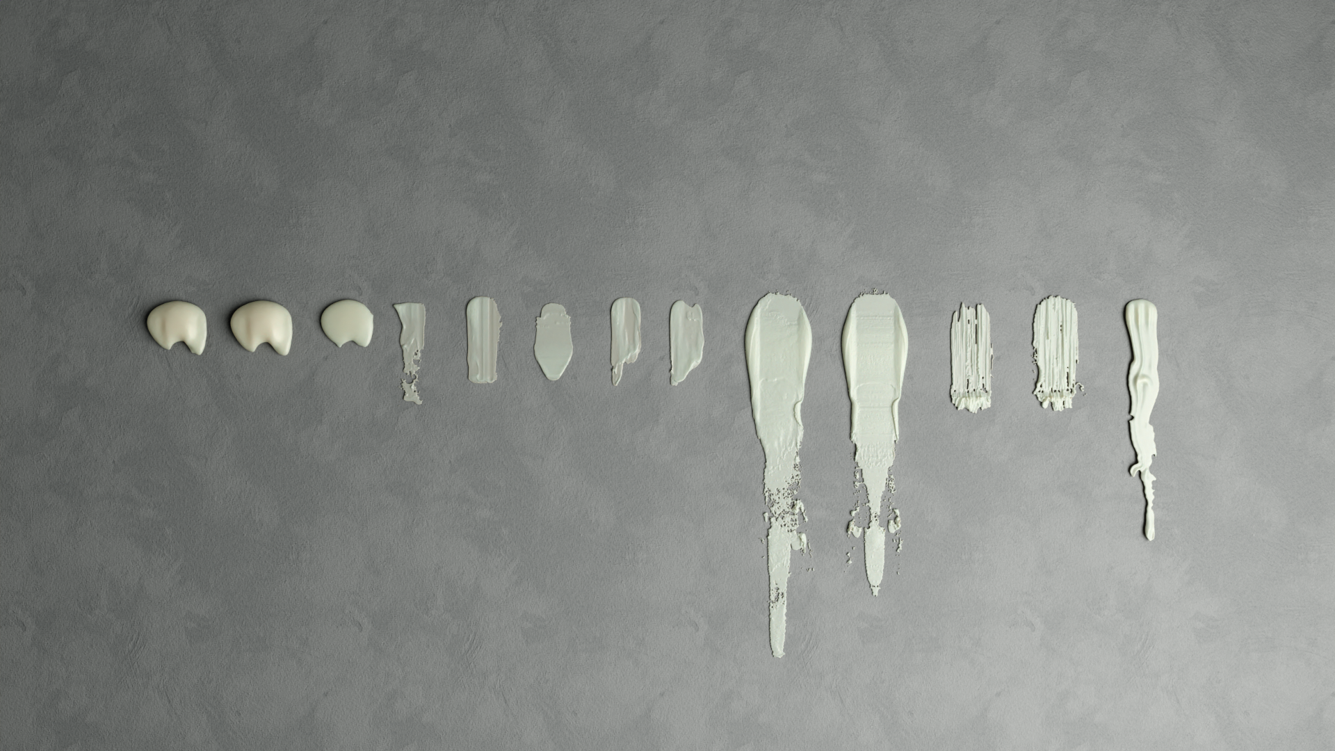 Paint & Cosmetic Cream Smears & Smudges 3D Models