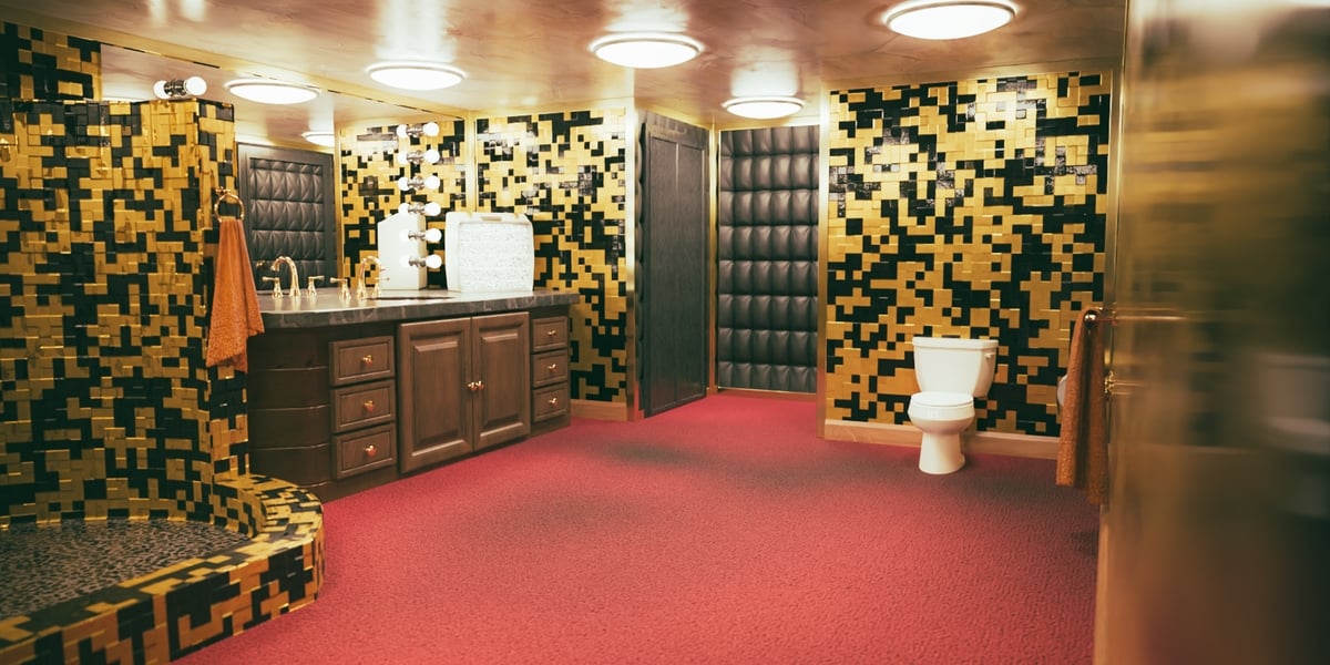 Elvis Presley Graceland Bathroom Interior 3D Model