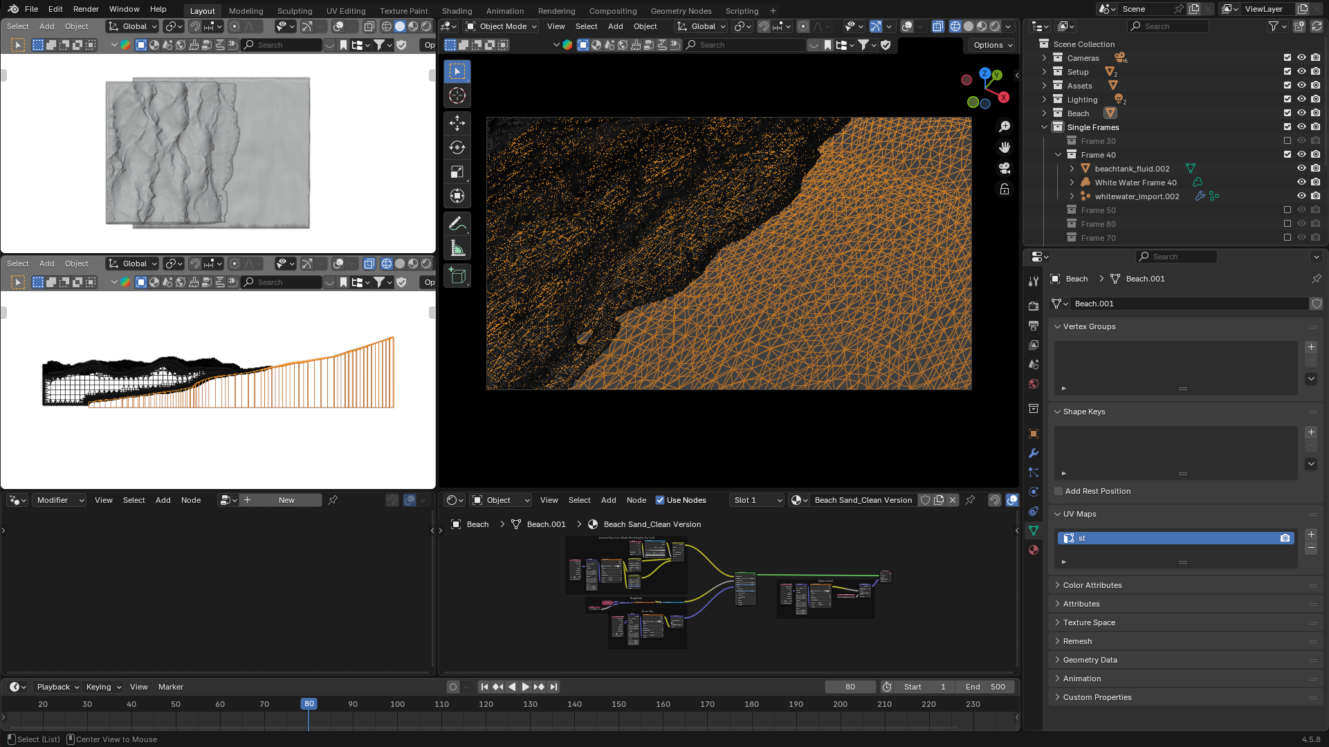 Beach Waves Whitewater 3D Models Pack