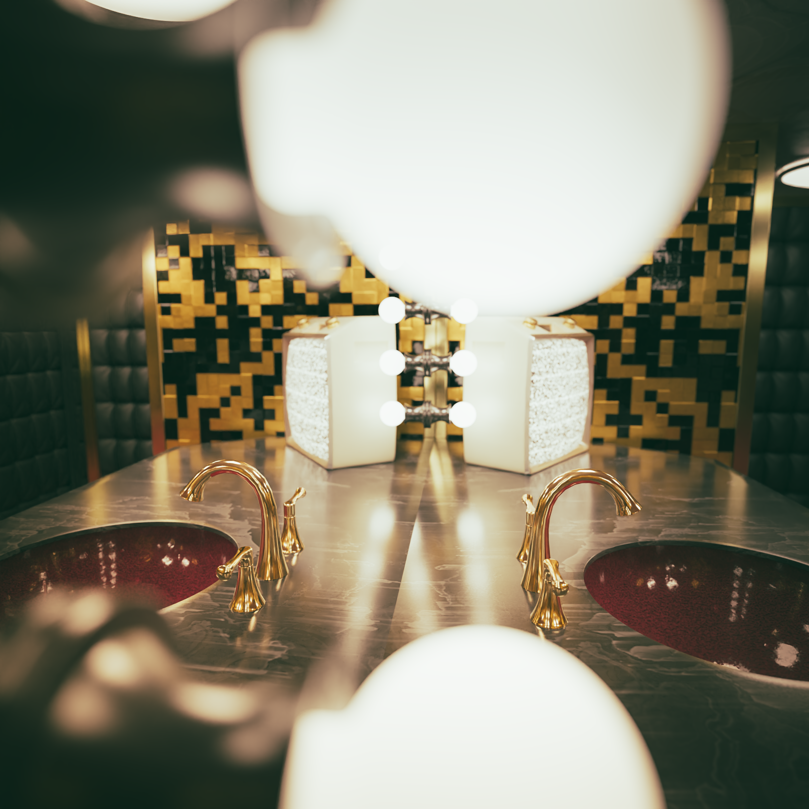 Elvis Presley Graceland Bathroom Interior 3D Model