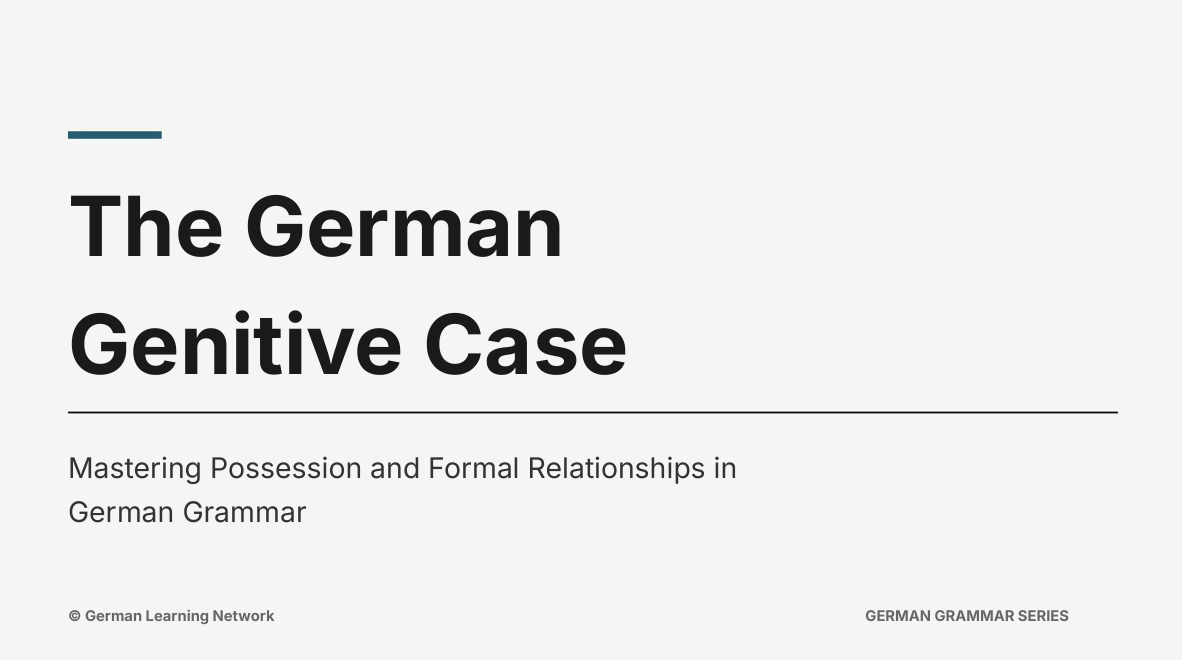 German Genitive - Full Explanation PDF (14 pages)