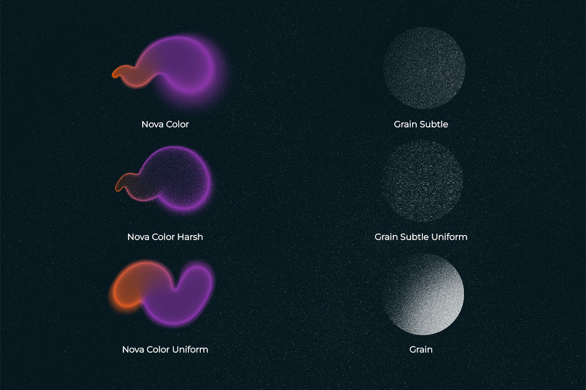 Cosmic spray and grain brushes set for Procreate