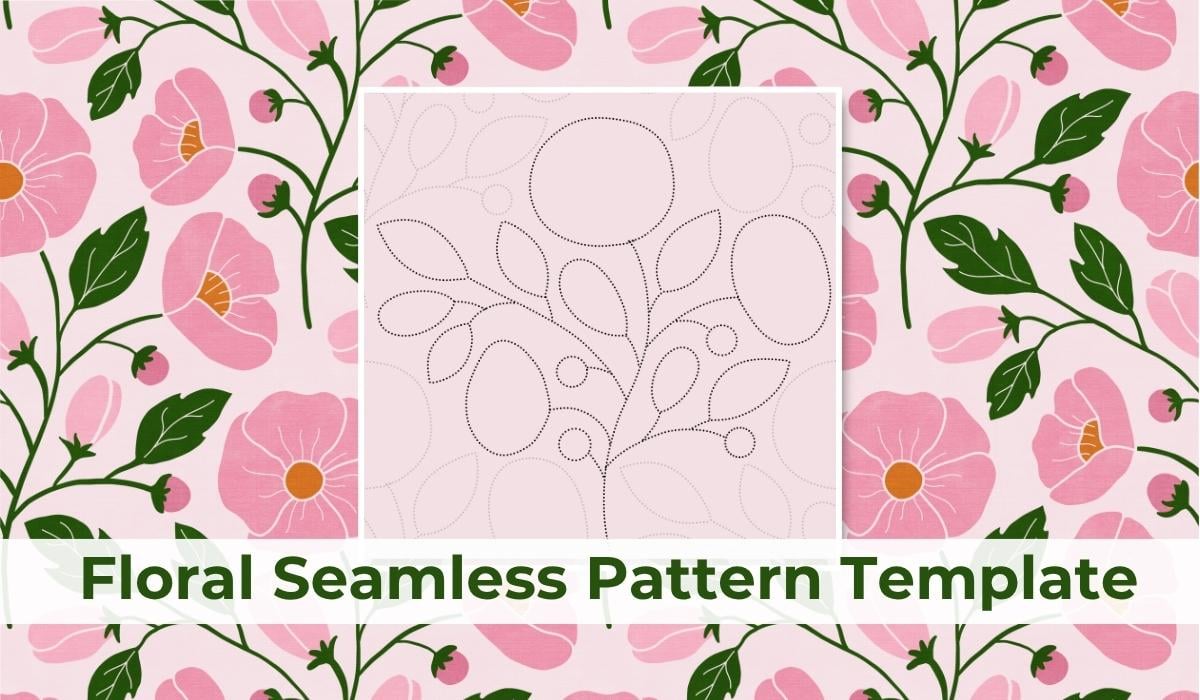 Seamless Floral Pattern Template for Procreate