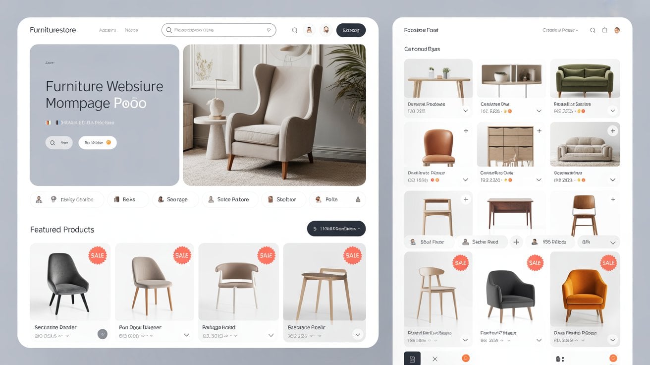 Modern eCommerce Store Template for Furniture Shop