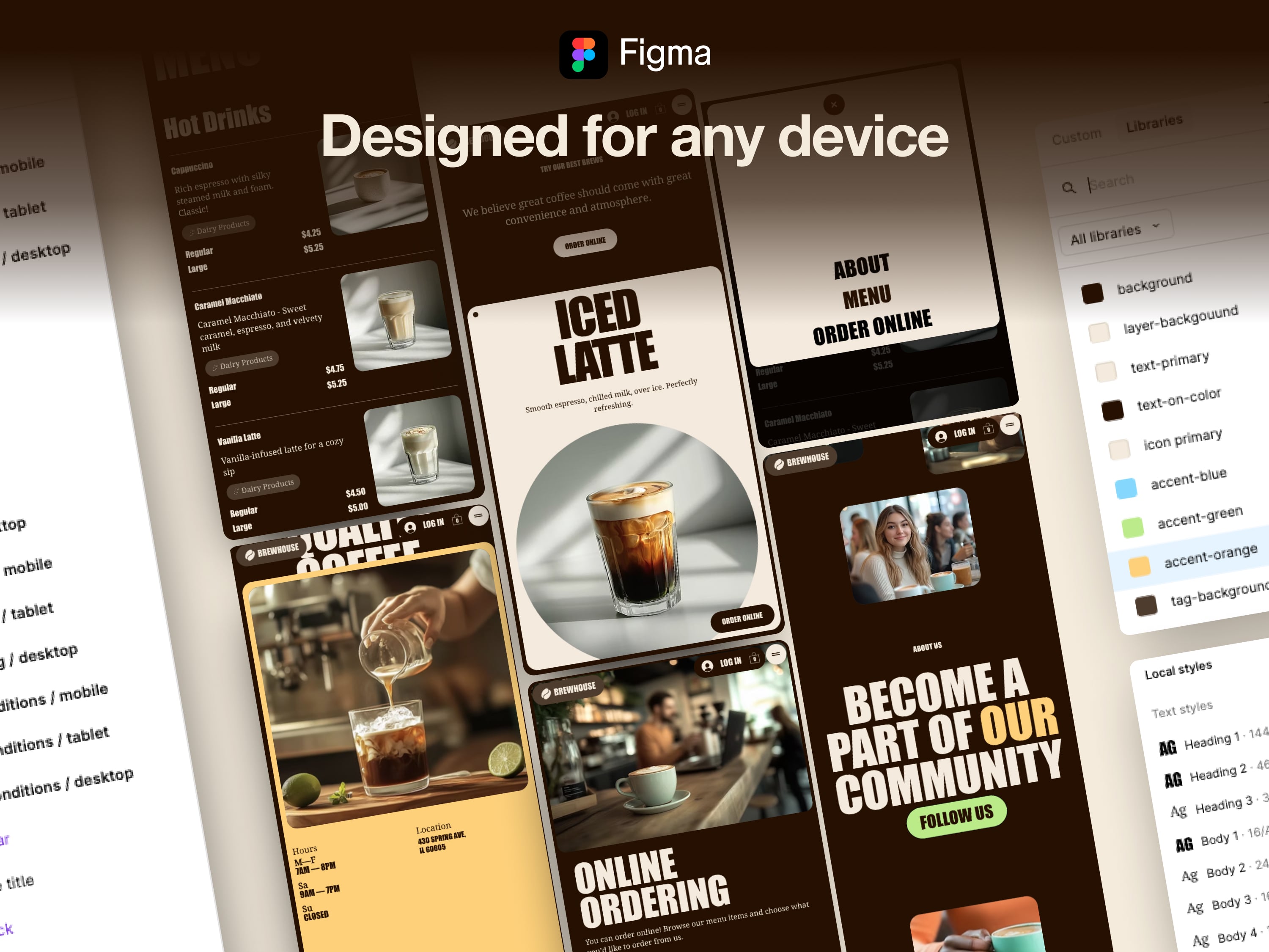 Figma Template CoffeeShop Website