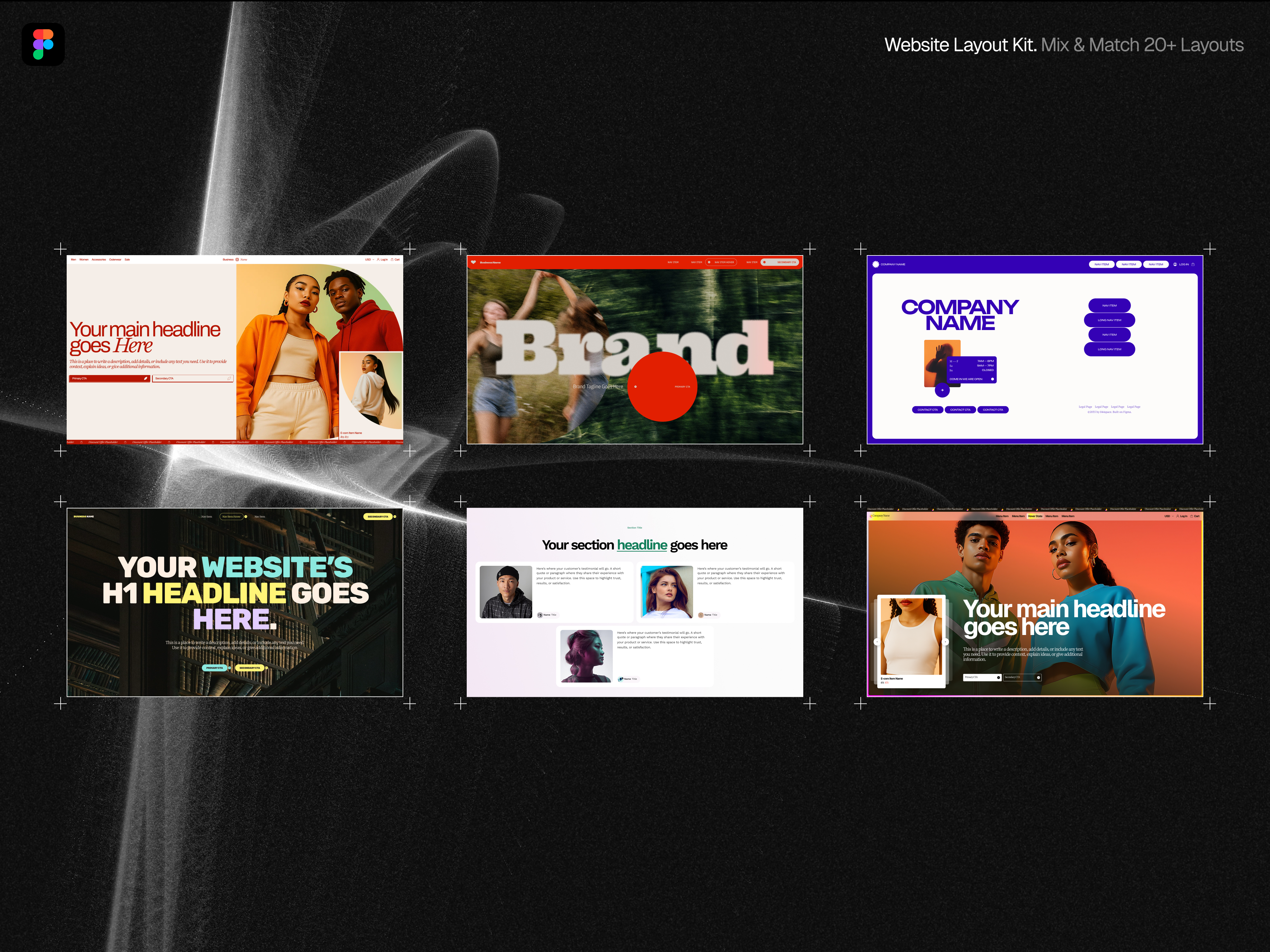 Figma Kit | 20+ Sections & Style Guides