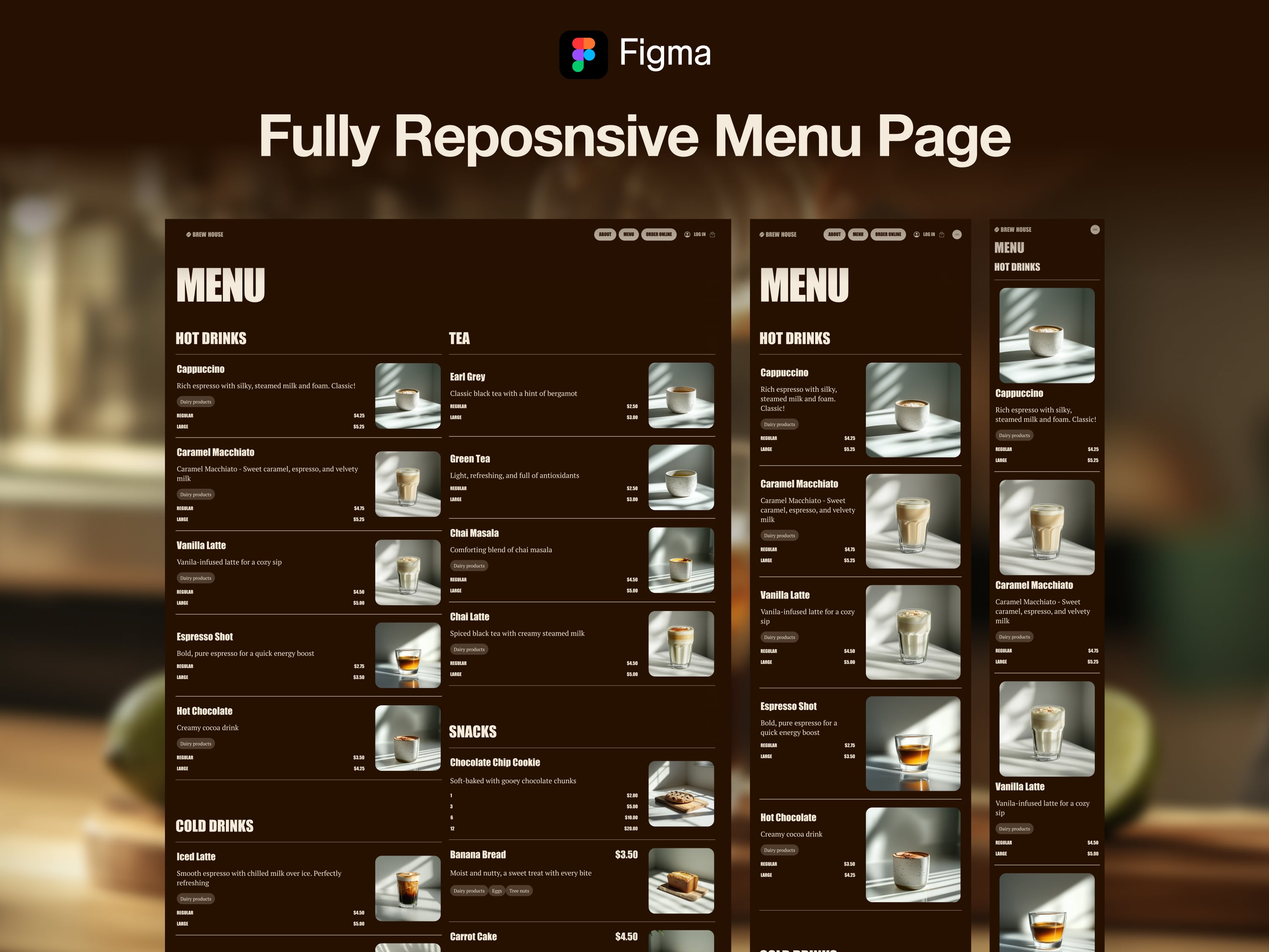 Figma Template CoffeeShop Website