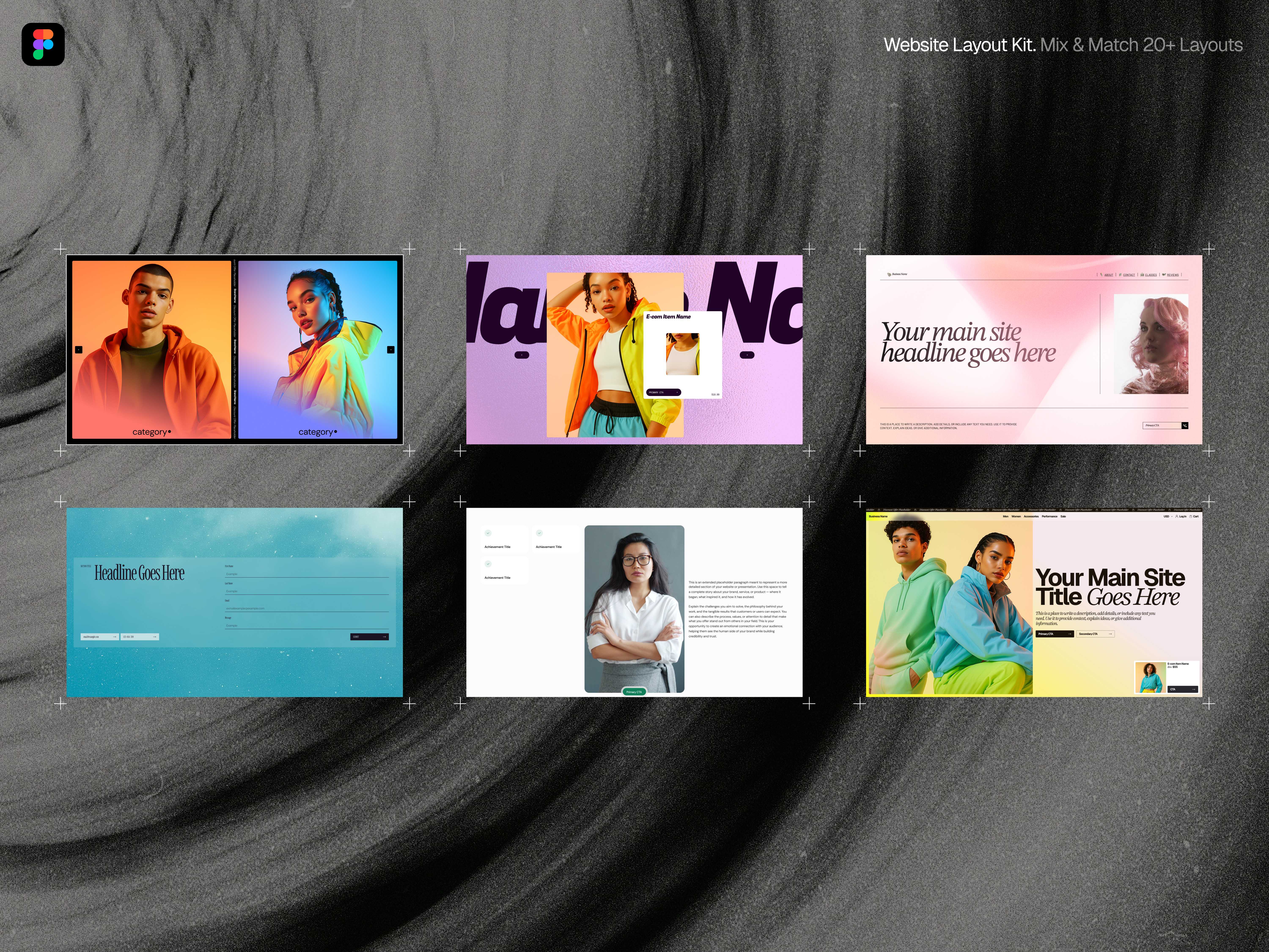 Figma Kit | 20+ Sections, Style Guides Mix & Match