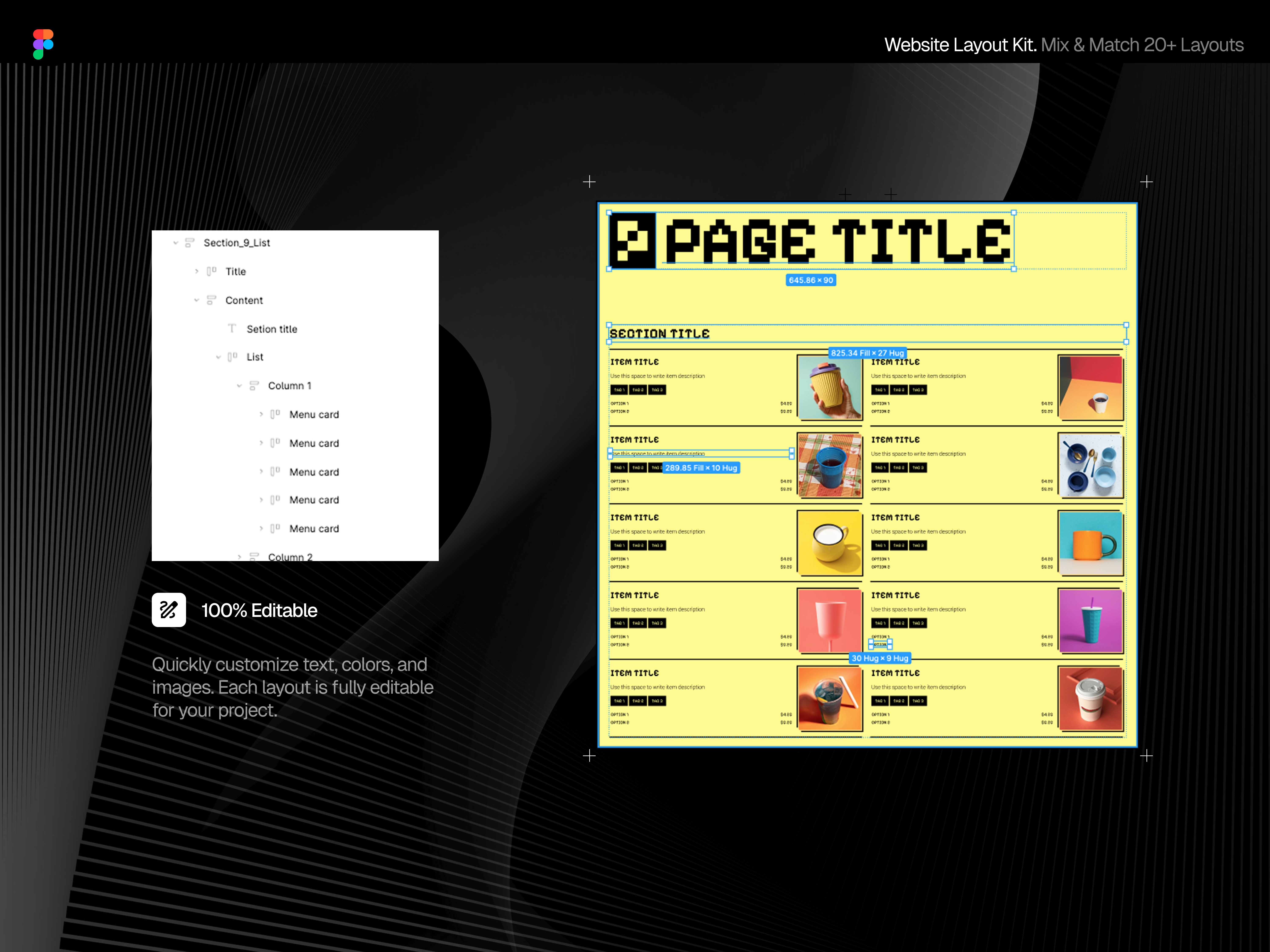 Figma Kit | 20+ Sections, Style Guides Mix & Match