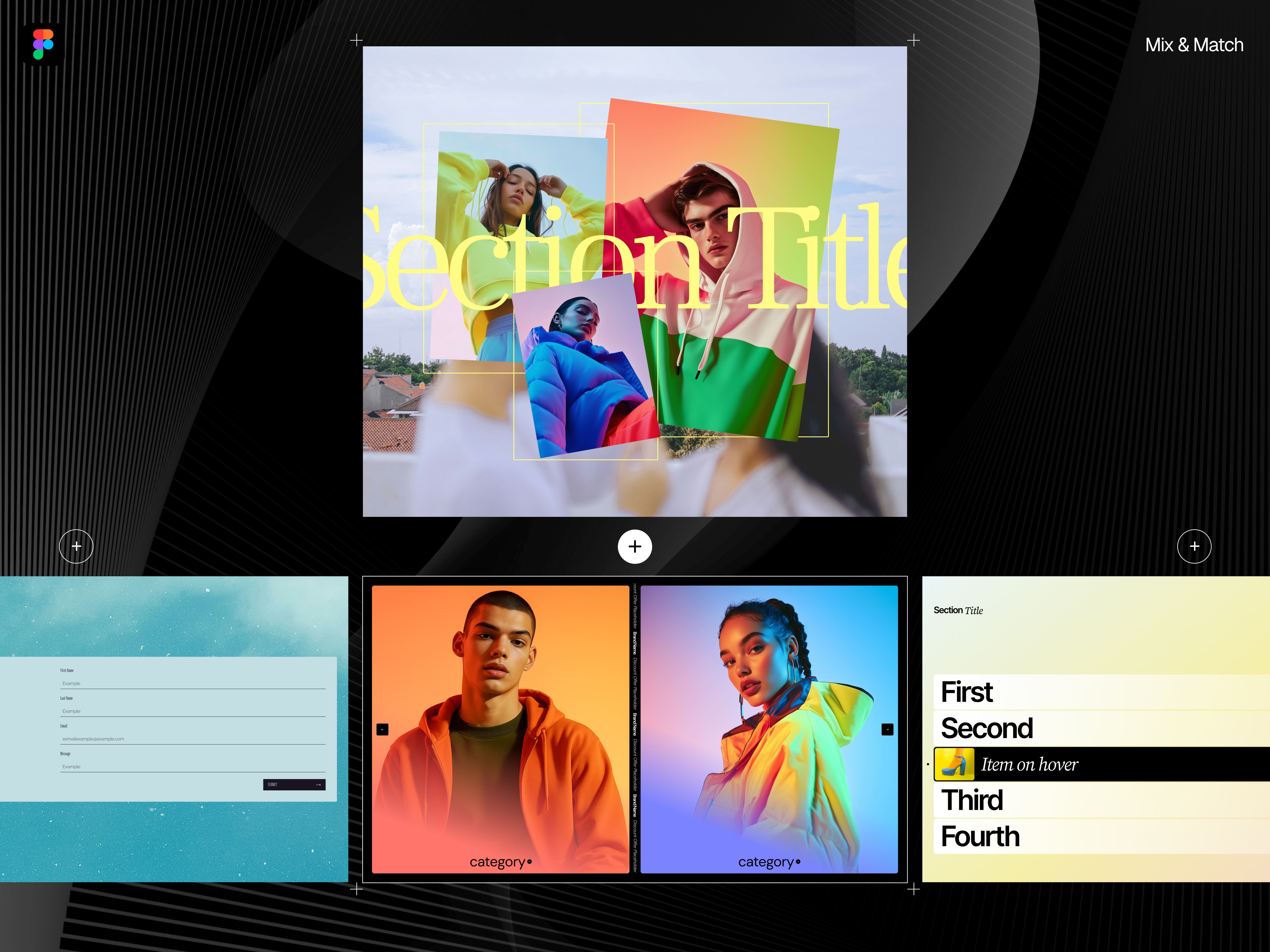 Figma Kit | 20+ Sections, Style Guides Mix & Match
