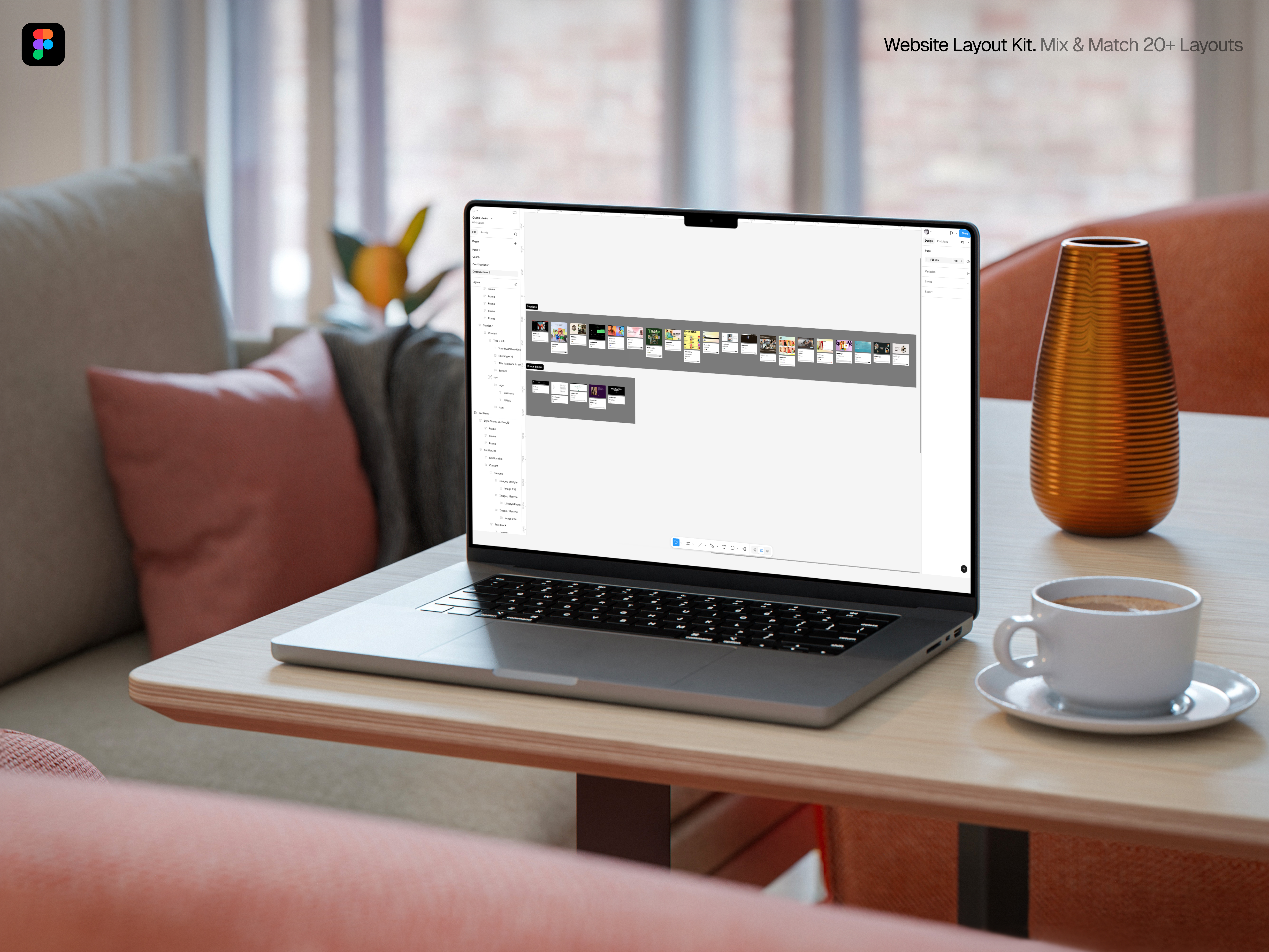 Figma Kit | 20+ Sections, Style Guides Mix & Match