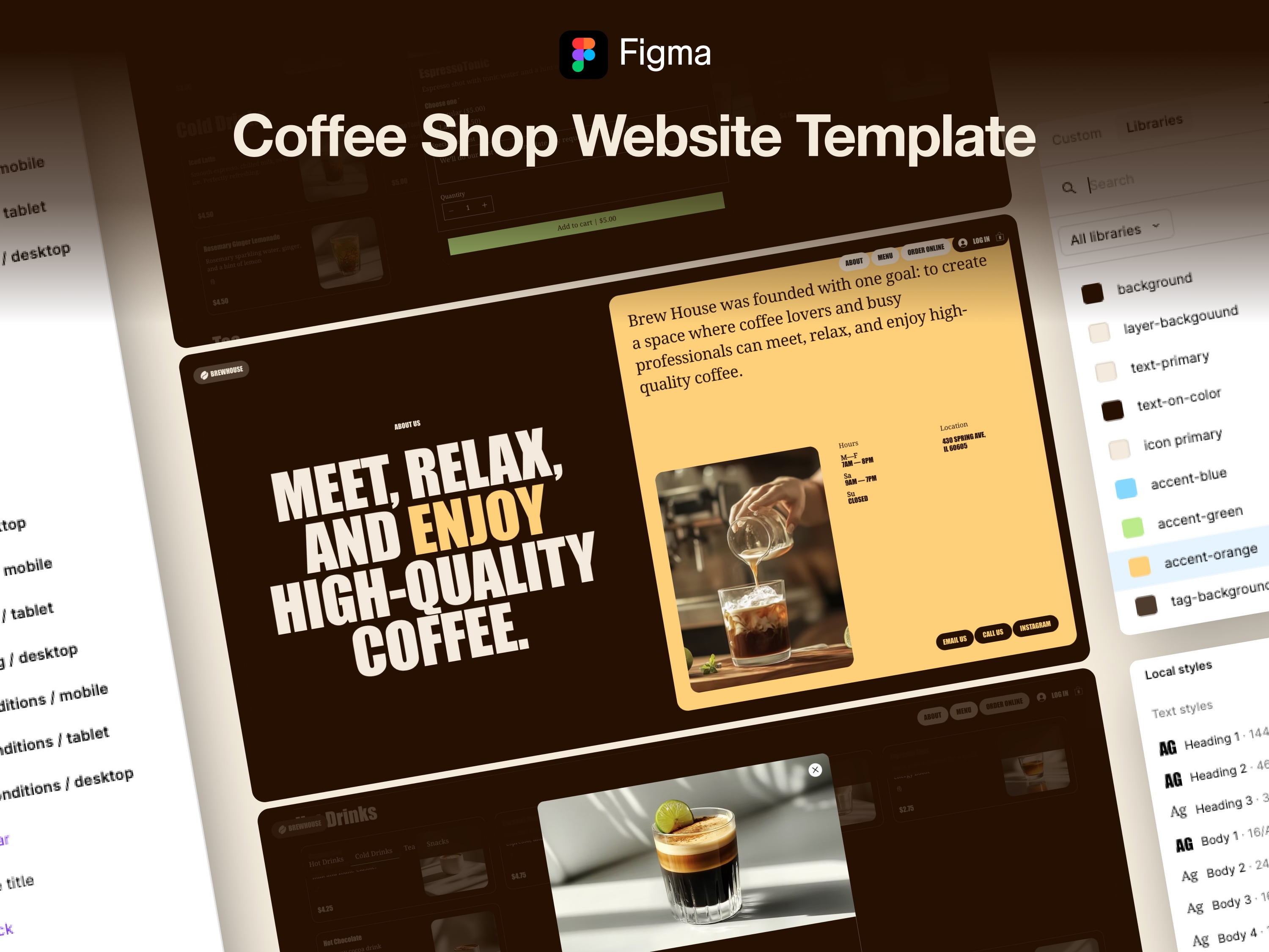 Figma Template CoffeeShop Website