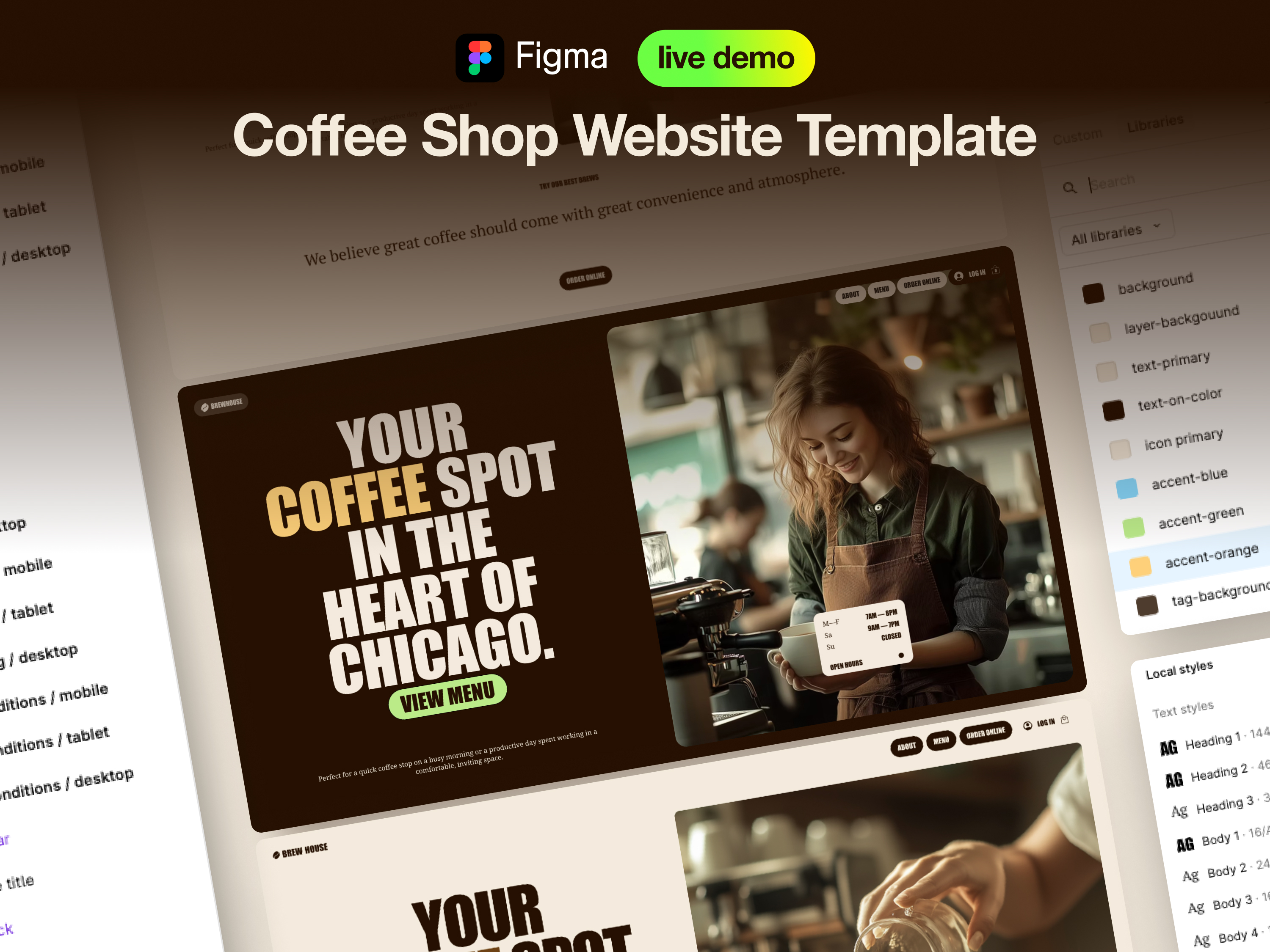 Figma Template CoffeeShop Website