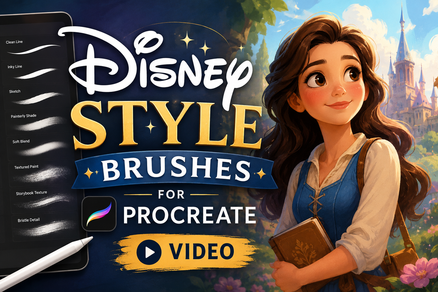 Disney Style Brushes for Procreate (Video)