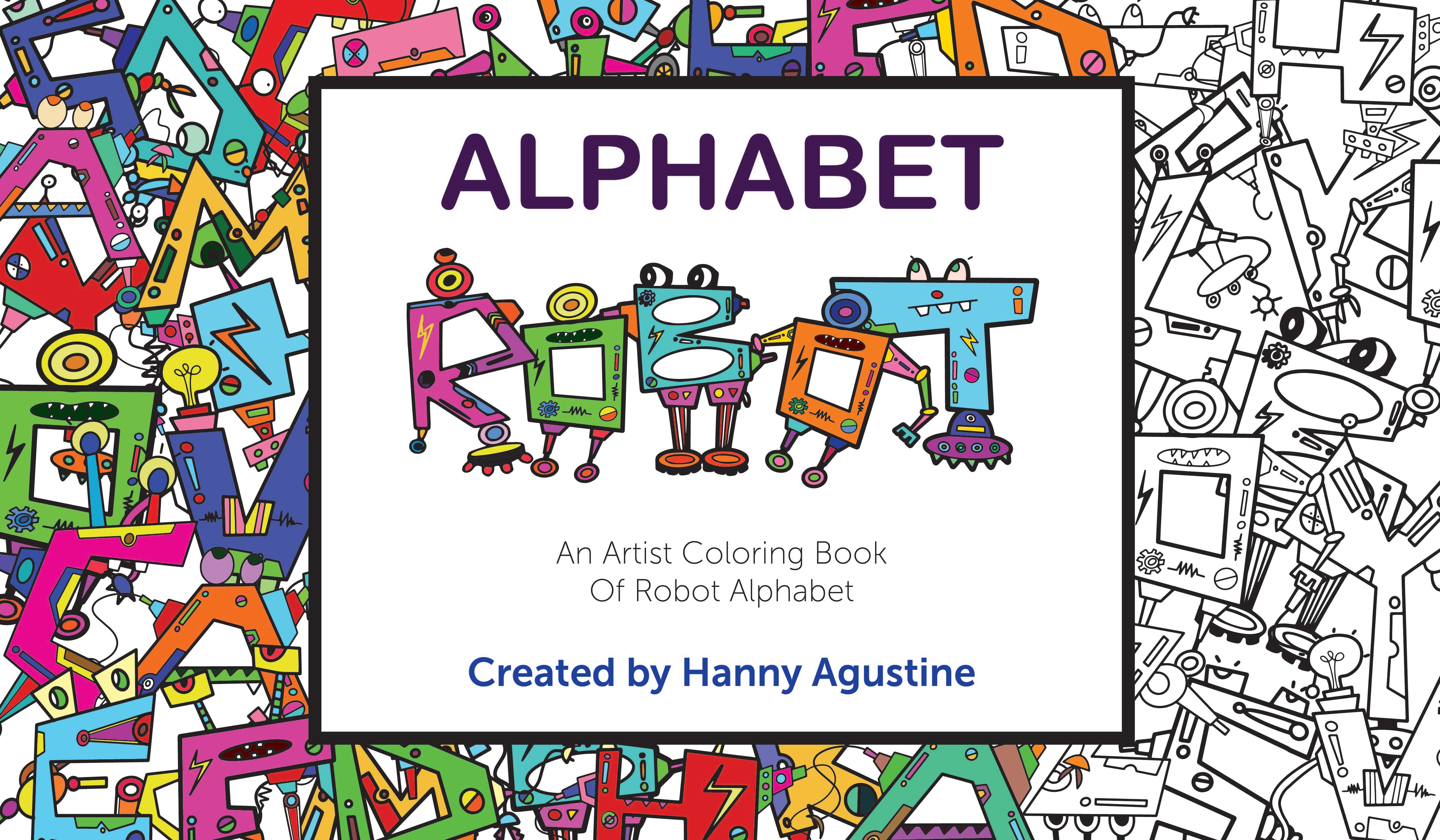 Alphabet Robot Coloring Book