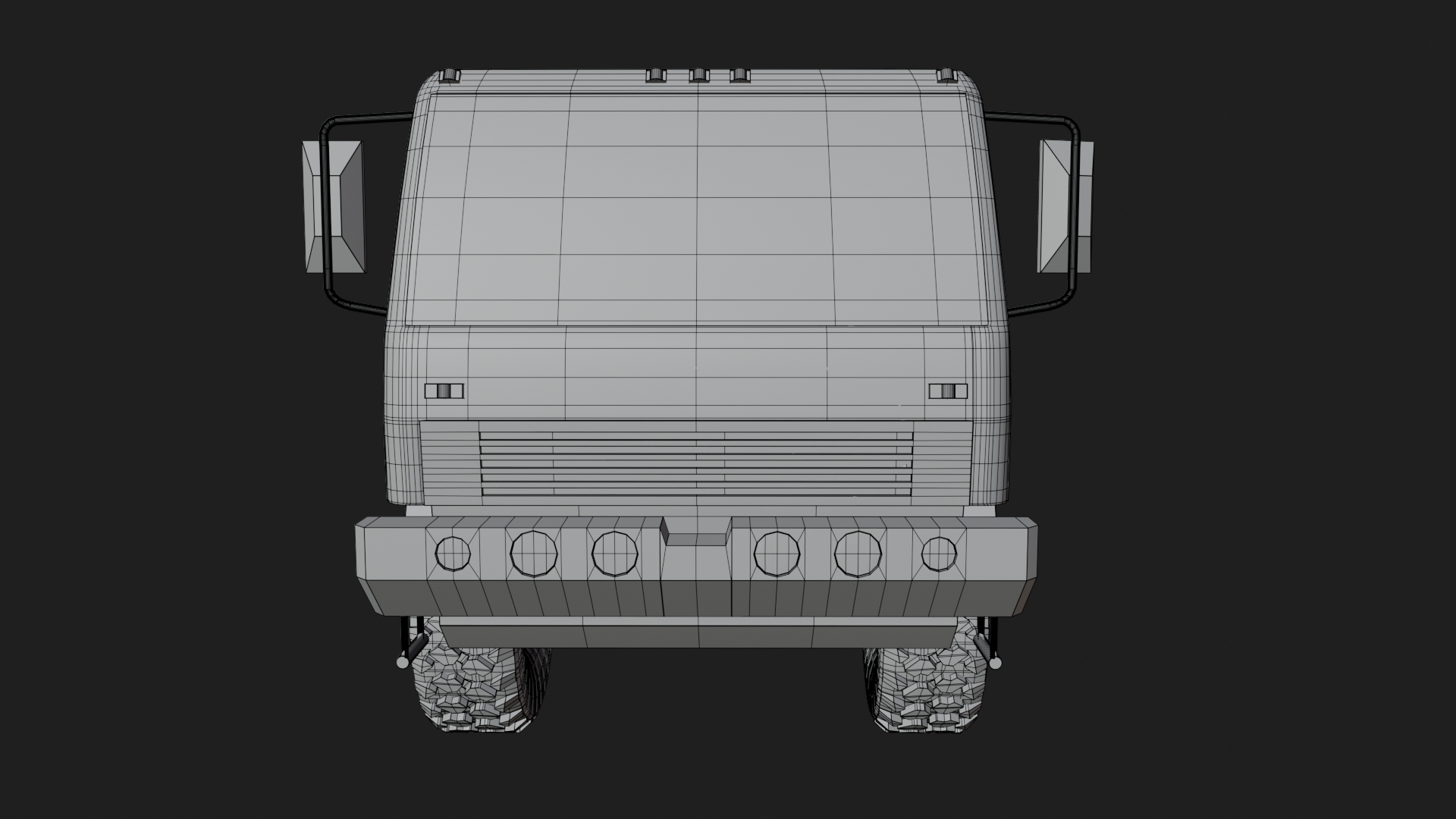 American Military Truck Low-poly 3D model