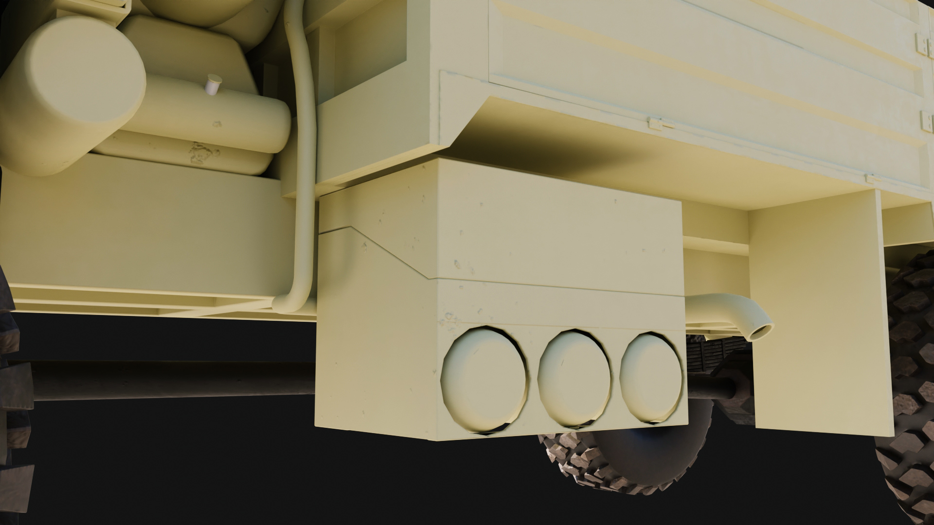 American Military Truck Low-poly 3D model