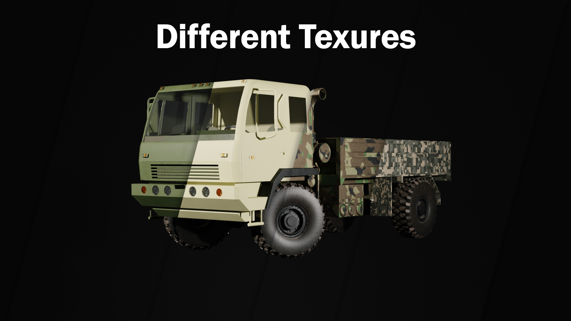 American Military Truck Low-poly 3D model