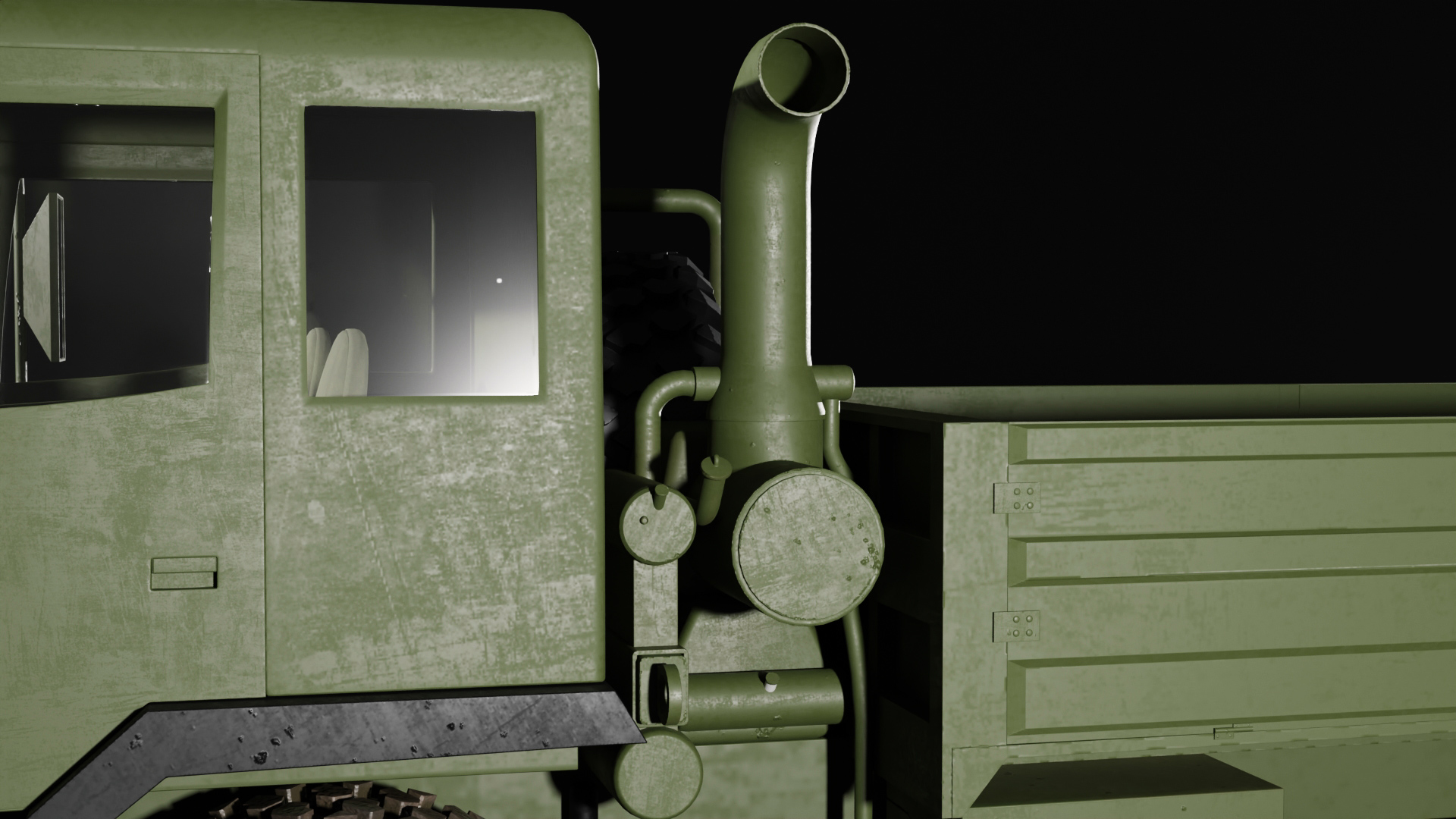 American Military Truck Low-poly 3D model