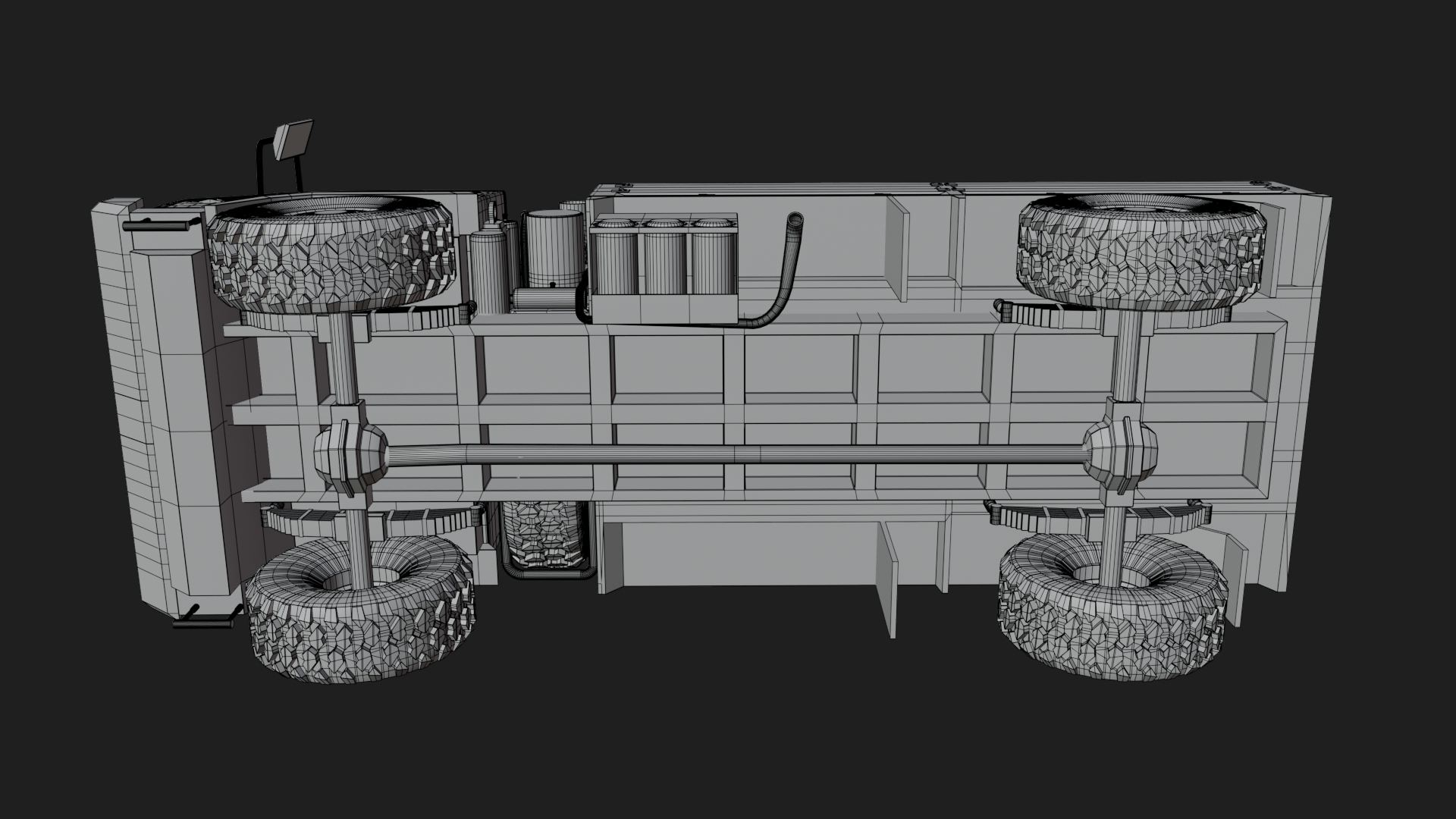 American Military Truck Low-poly 3D model