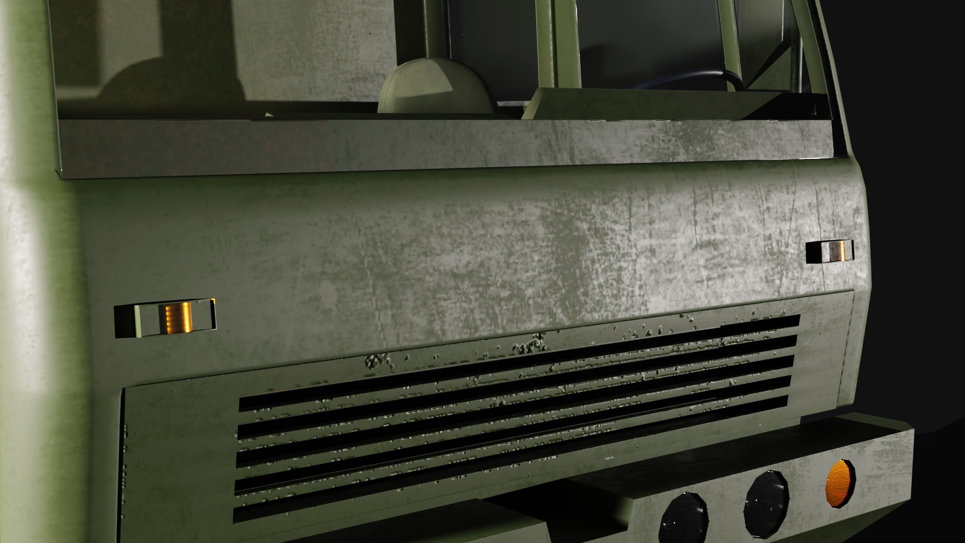 American Military Truck Low-poly 3D model