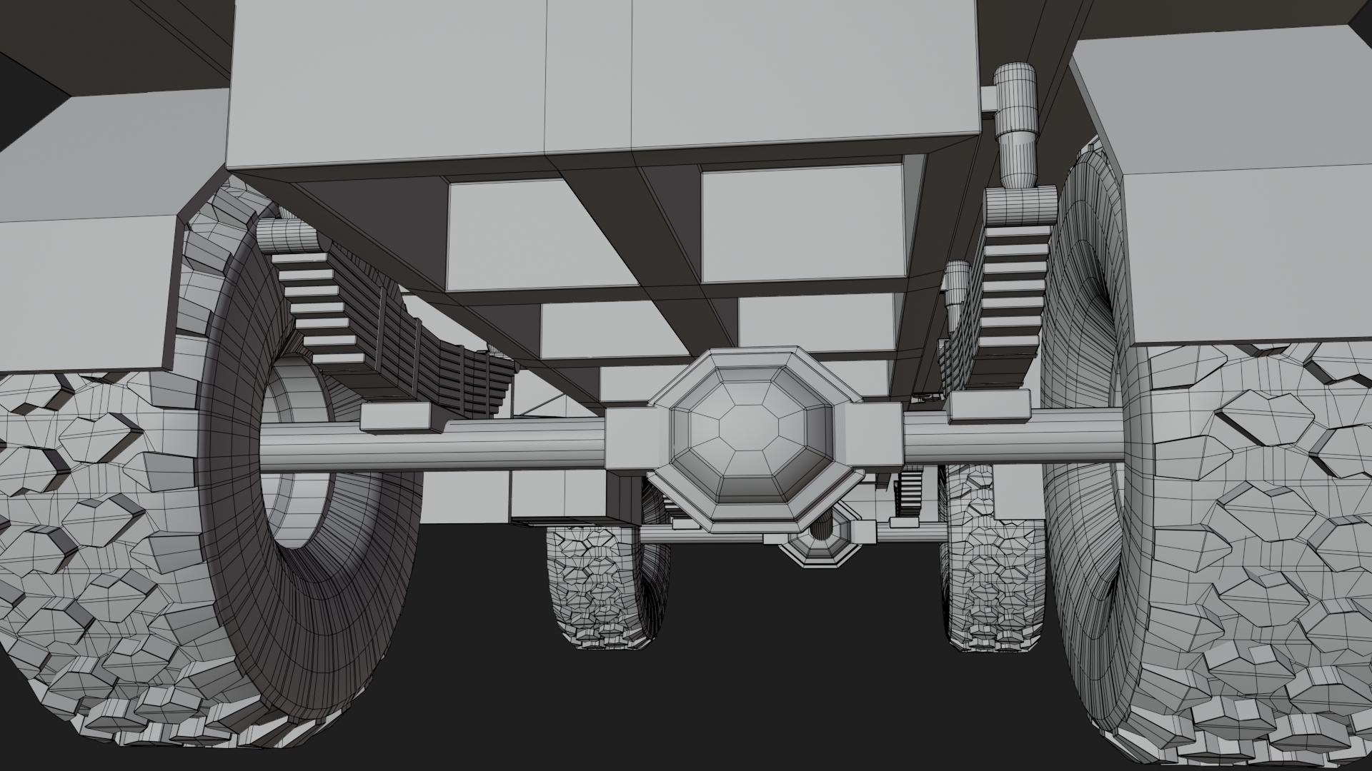 American Military Truck Low-poly 3D model
