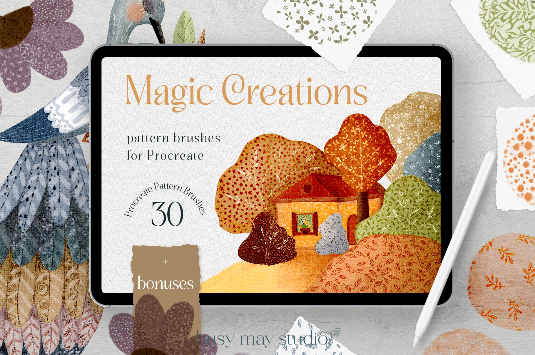 Pattern Brushes for Procreate | Magic Brushes