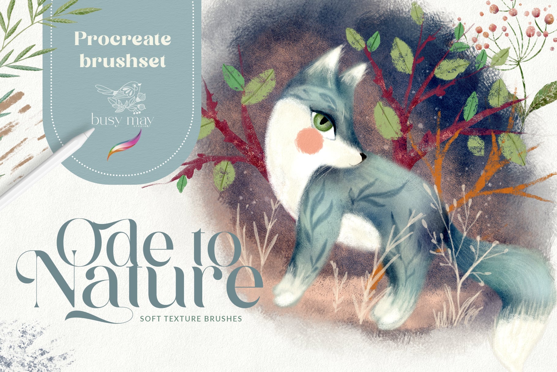 Nature Textured Brushset for Procreate