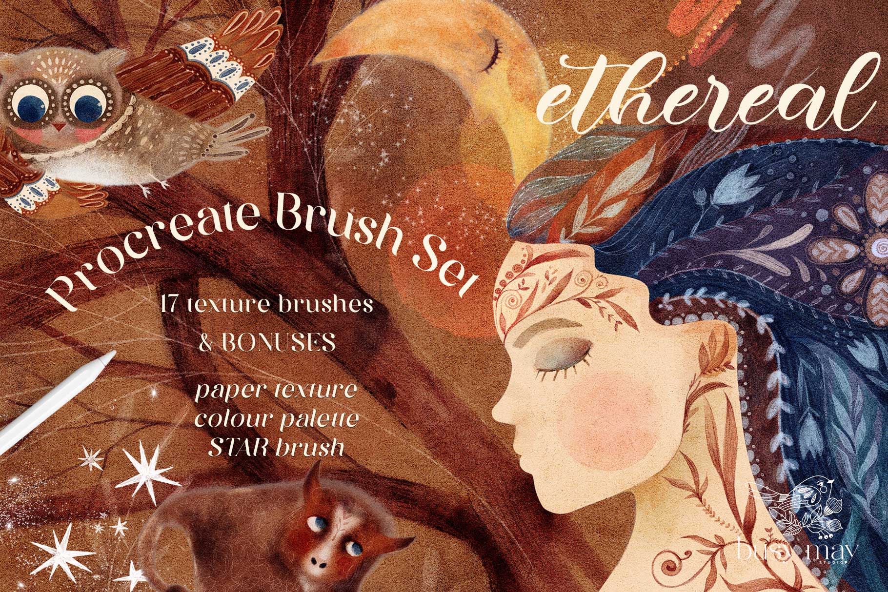 ETHEREAL Textured Brush Set for Procreate