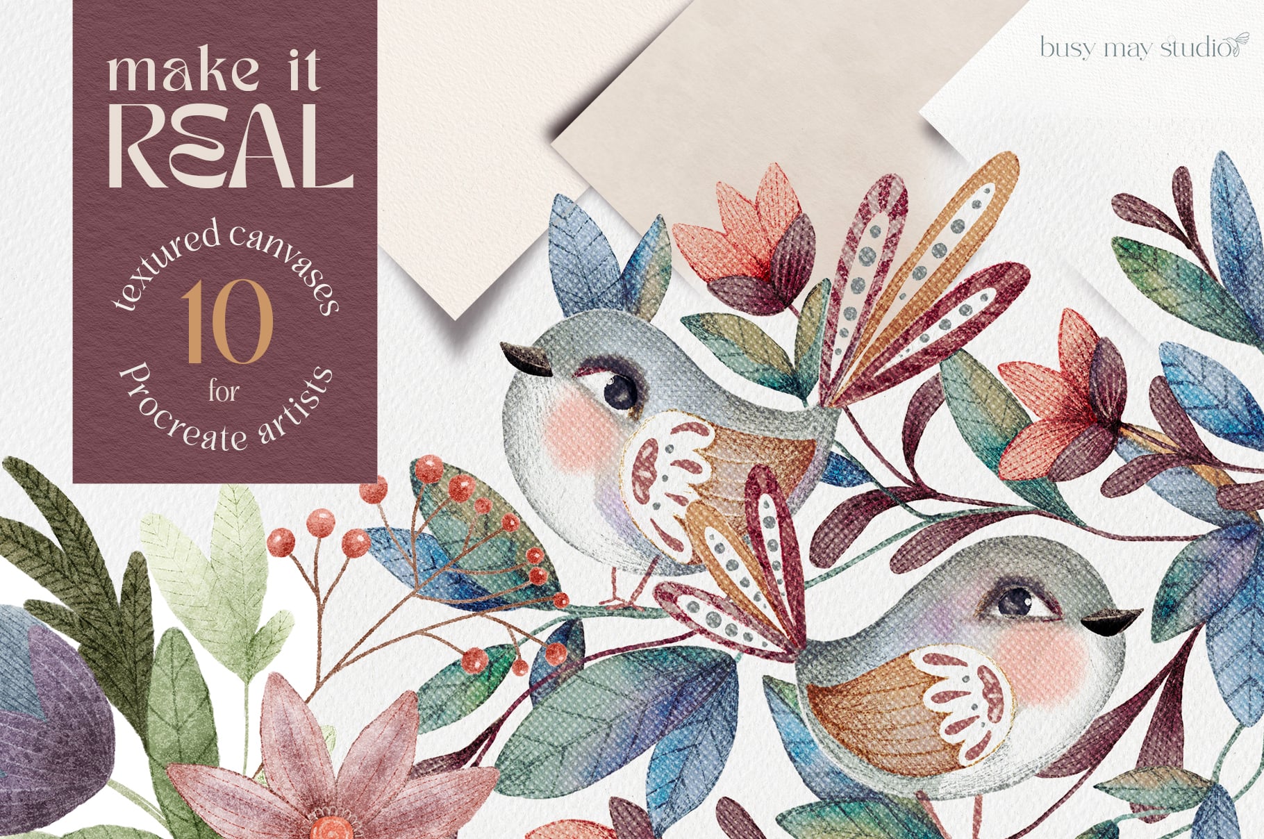 Procreate Textured Canvases | Real Paper Wood