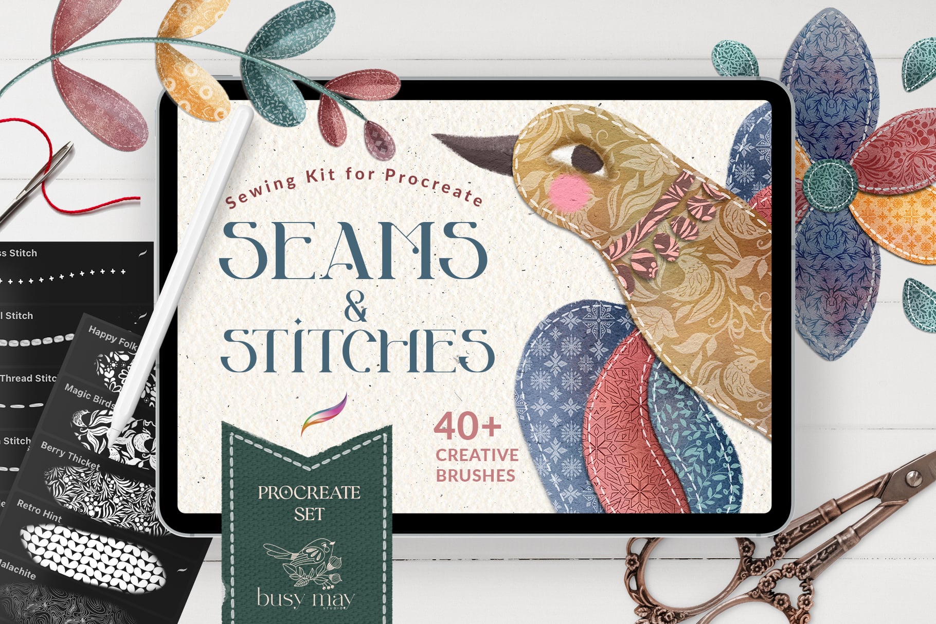 Fabric Texture Brushes Stitches Brushes Procreate